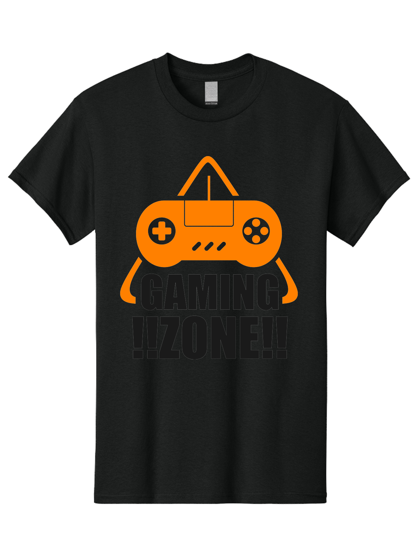 Gaming-Zone Men'S Graphic Tee, 100% Cotton, Comfortable Casual Summer Wear, Machine Washable, Gaming Controller, Orange Graphics, Gaming Zone, Video Games, Gaming Community, Online Gaming, Gaming Culture, Gamer Lifestyle - Aaa641 13