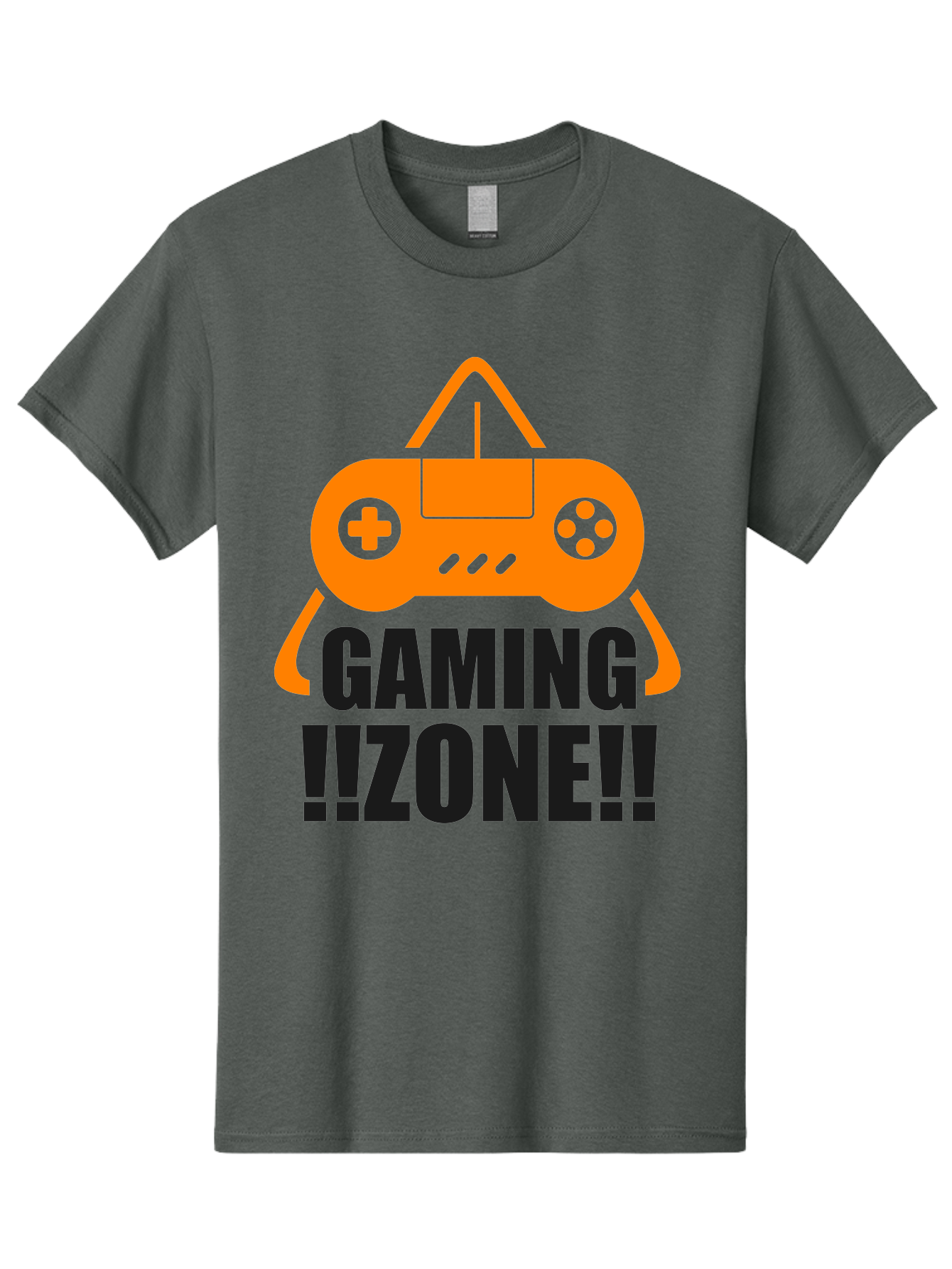 Gaming-Zone Men'S Graphic Tee, 100% Cotton, Comfortable Casual Summer Wear, Machine Washable, Gaming Controller, Orange Graphics, Gaming Zone, Video Games, Gaming Community, Online Gaming, Gaming Culture, Gamer Lifestyle - Aaa641 21