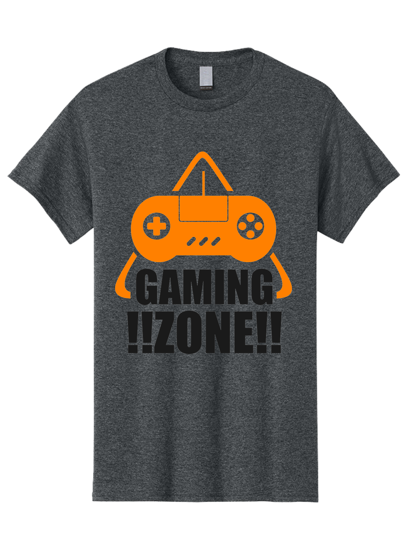Gaming-Zone Men'S Graphic Tee, 100% Cotton, Comfortable Casual Summer Wear, Machine Washable, Gaming Controller, Orange Graphics, Gaming Zone, Video Games, Gaming Community, Online Gaming, Gaming Culture, Gamer Lifestyle - Aaa641 17