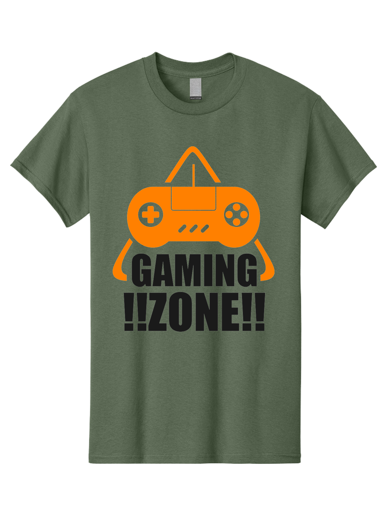 Gaming-Zone Men'S Graphic Tee, 100% Cotton, Comfortable Casual Summer Wear, Machine Washable, Gaming Controller, Orange Graphics, Gaming Zone, Video Games, Gaming Community, Online Gaming, Gaming Culture, Gamer Lifestyle - Aaa641 7