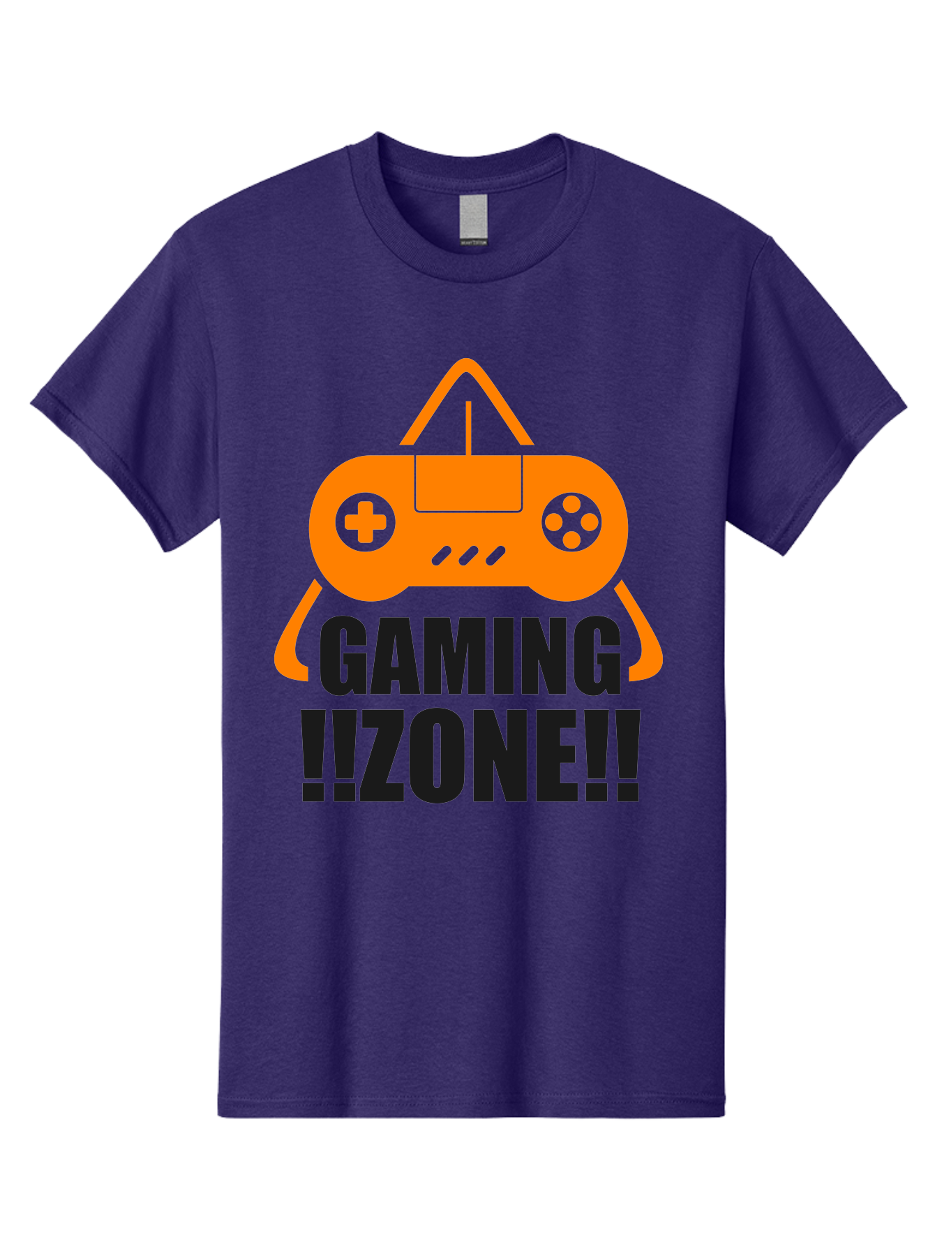 Gaming-Zone Men'S Graphic Tee, 100% Cotton, Comfortable Casual Summer Wear, Machine Washable, Gaming Controller, Orange Graphics, Gaming Zone, Video Games, Gaming Community, Online Gaming, Gaming Culture, Gamer Lifestyle - Aaa641 5