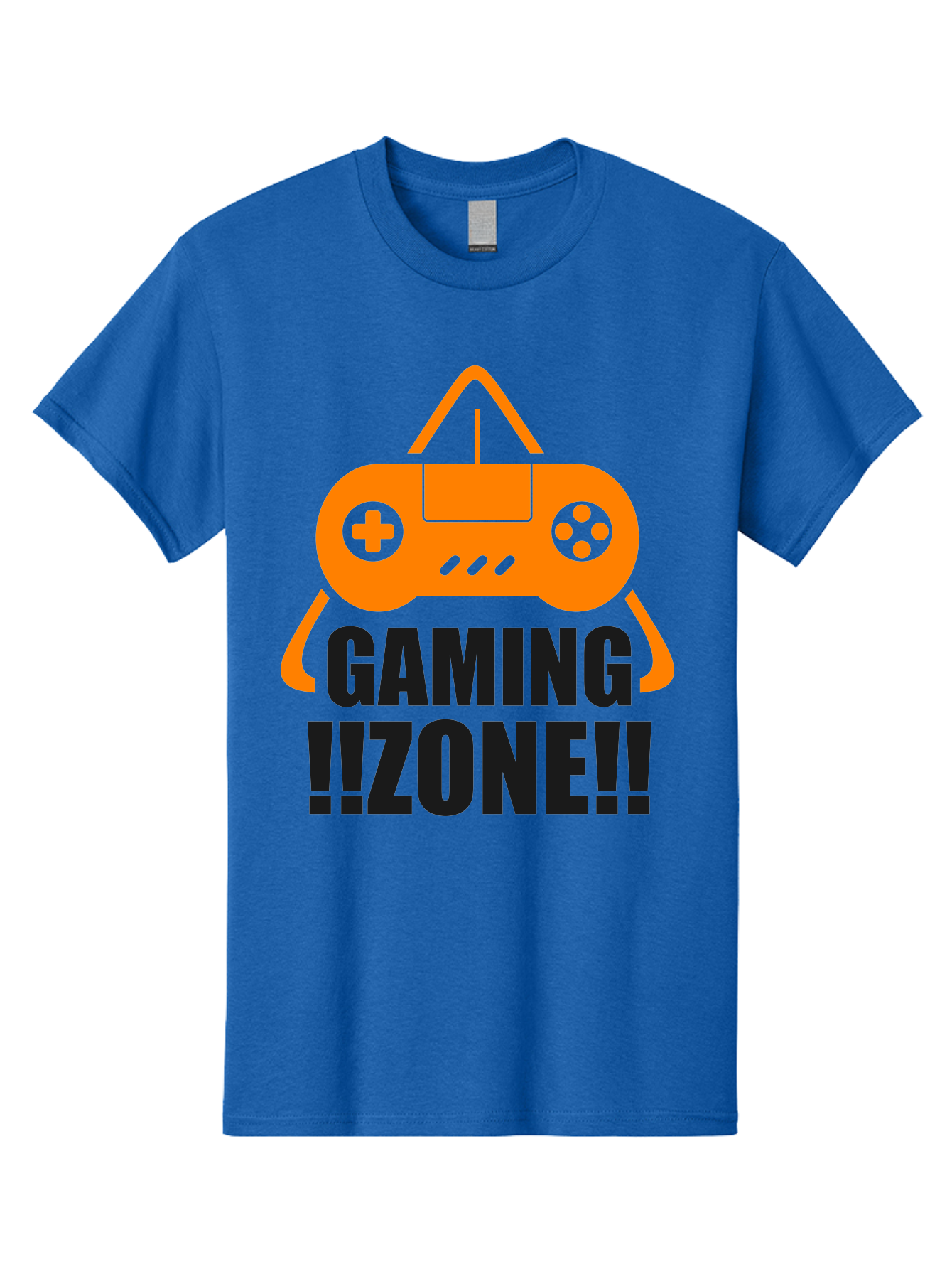 Gaming-Zone Men'S Graphic Tee, 100% Cotton, Comfortable Casual Summer Wear, Machine Washable, Gaming Controller, Orange Graphics, Gaming Zone, Video Games, Gaming Community, Online Gaming, Gaming Culture, Gamer Lifestyle - Aaa641 27
