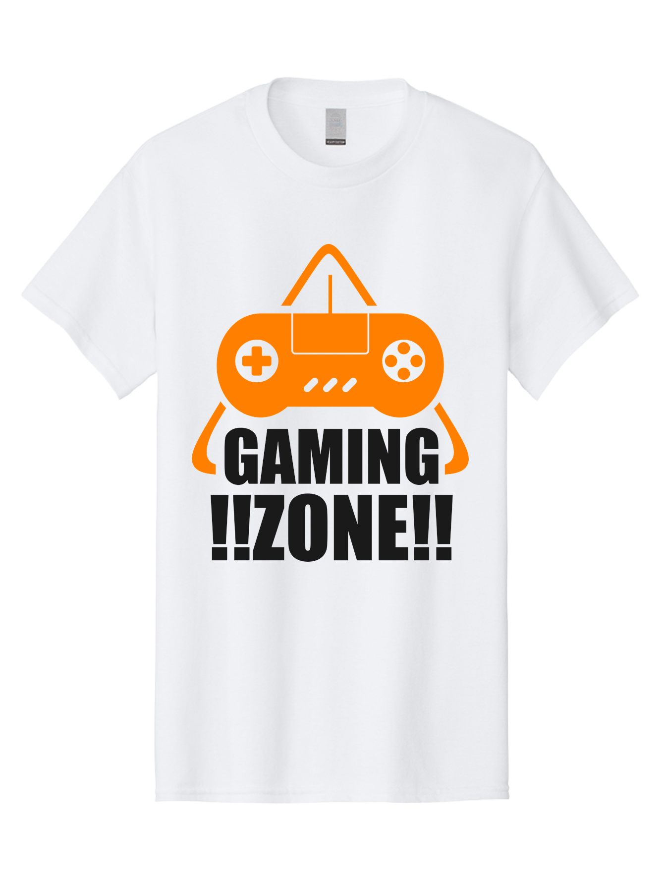 Gaming-Zone Men'S Graphic Tee, 100% Cotton, Comfortable Casual Summer Wear, Machine Washable, Gaming Controller, Orange Graphics, Gaming Zone, Video Games, Gaming Community, Online Gaming, Gaming Culture, Gamer Lifestyle - Aaa641 9