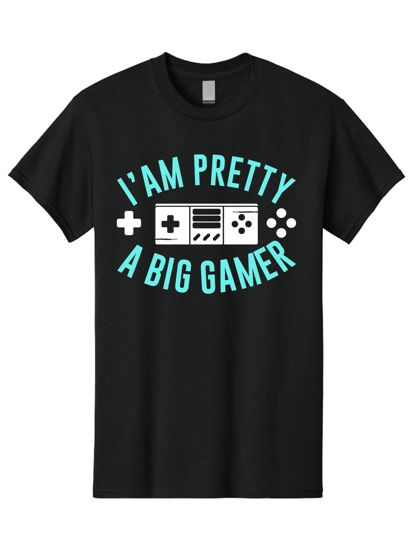 I-Am-Pretty-A-Big-Gamer Men'S Graphic Tee, 100% Cotton, Comfortable Casual Summer Wear, Machine Washable, Gaming Graphic, Gamer Quote, Game Console Icon, I Am Pretty Big Gamer, Positive Affirmation, Gaming Culture, Fun Design, - Aaa642 25