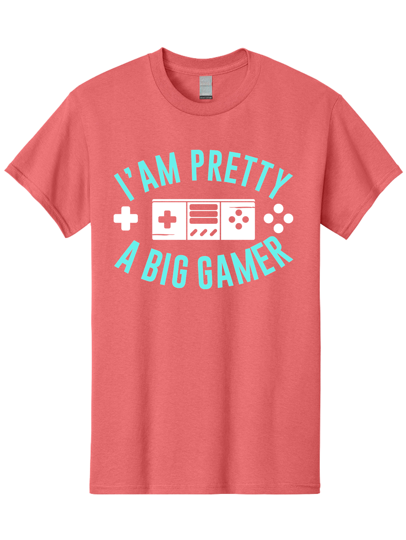 I-Am-Pretty-A-Big-Gamer Men'S Graphic Tee, 100% Cotton, Comfortable Casual Summer Wear, Machine Washable, Gaming Graphic, Gamer Quote, Game Console Icon, I Am Pretty Big Gamer, Positive Affirmation, Gaming Culture, Fun Design, - Aaa642 15