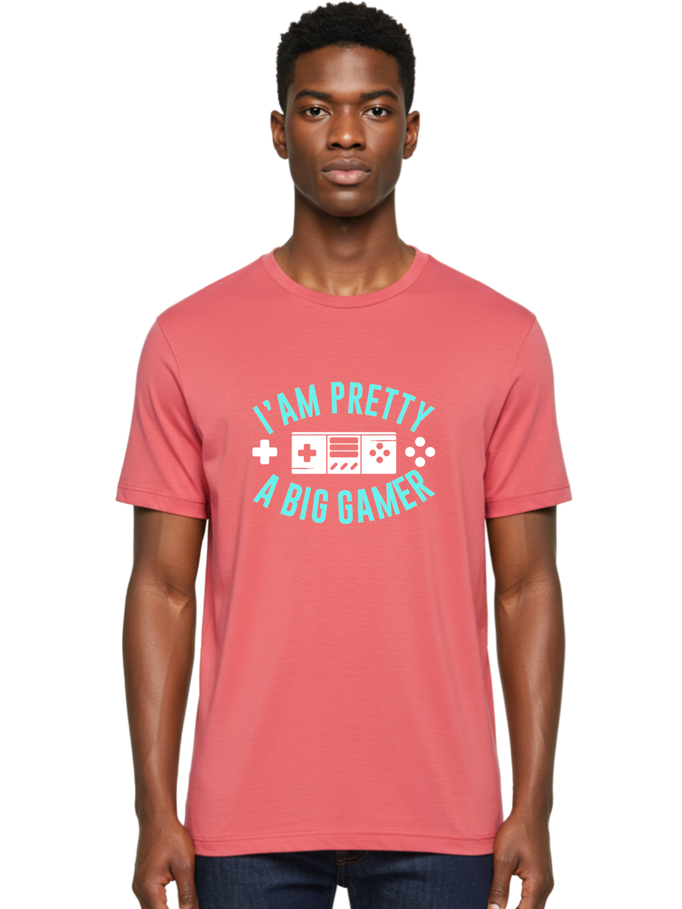 I-Am-Pretty-A-Big-Gamer Men'S Graphic Tee, 100% Cotton, Comfortable Casual Summer Wear, Machine Washable, Gaming Graphic, Gamer Quote, Game Console Icon, I Am Pretty Big Gamer, Positive Affirmation, Gaming Culture, Fun Design, - Aaa642 16