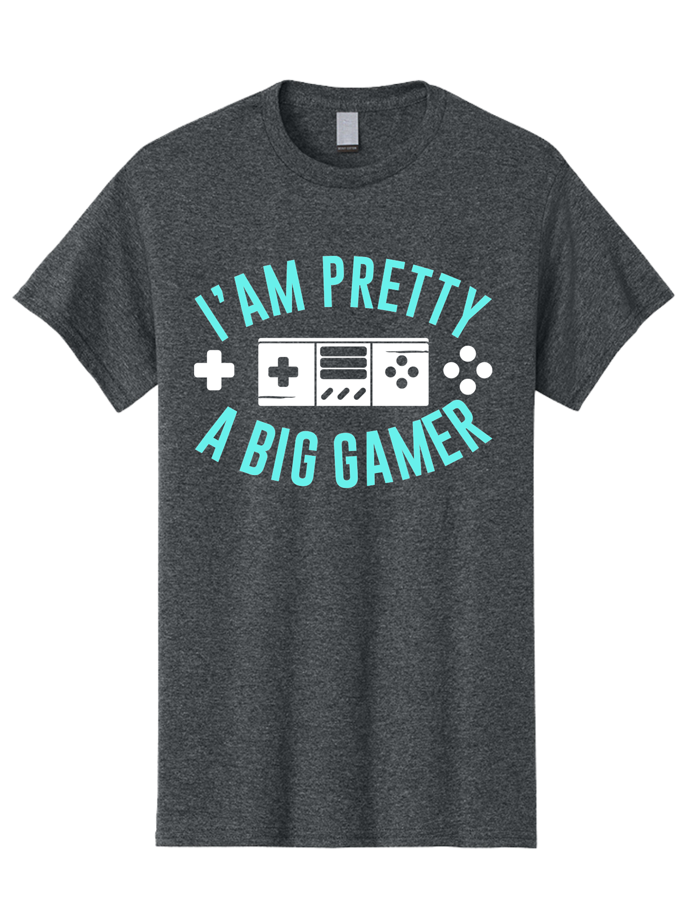 I-Am-Pretty-A-Big-Gamer Men'S Graphic Tee, 100% Cotton, Comfortable Casual Summer Wear, Machine Washable, Gaming Graphic, Gamer Quote, Game Console Icon, I Am Pretty Big Gamer, Positive Affirmation, Gaming Culture, Fun Design, - Aaa642 29