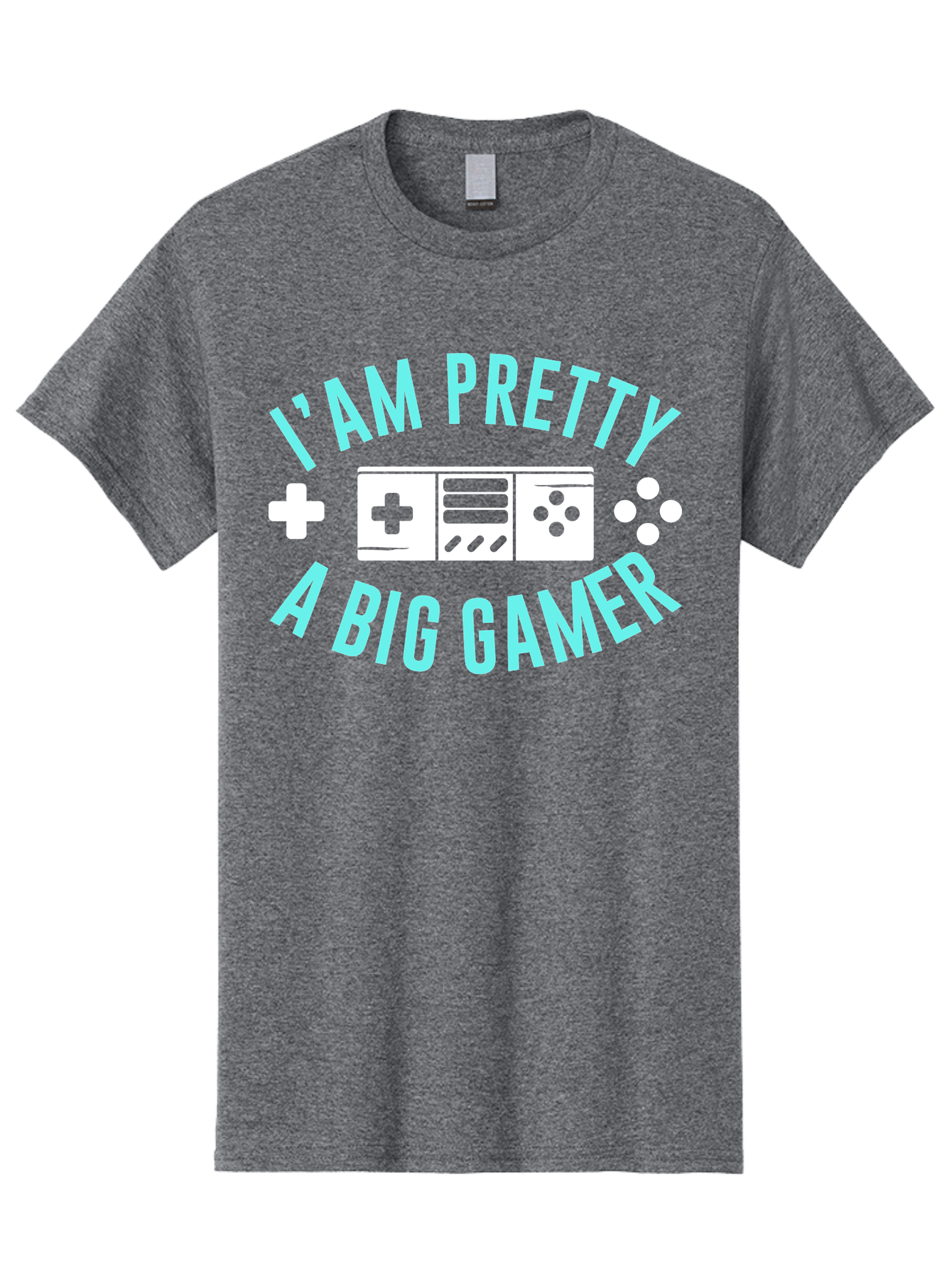 I-Am-Pretty-A-Big-Gamer Men'S Graphic Tee, 100% Cotton, Comfortable Casual Summer Wear, Machine Washable, Gaming Graphic, Gamer Quote, Game Console Icon, I Am Pretty Big Gamer, Positive Affirmation, Gaming Culture, Fun Design, - Aaa642 11