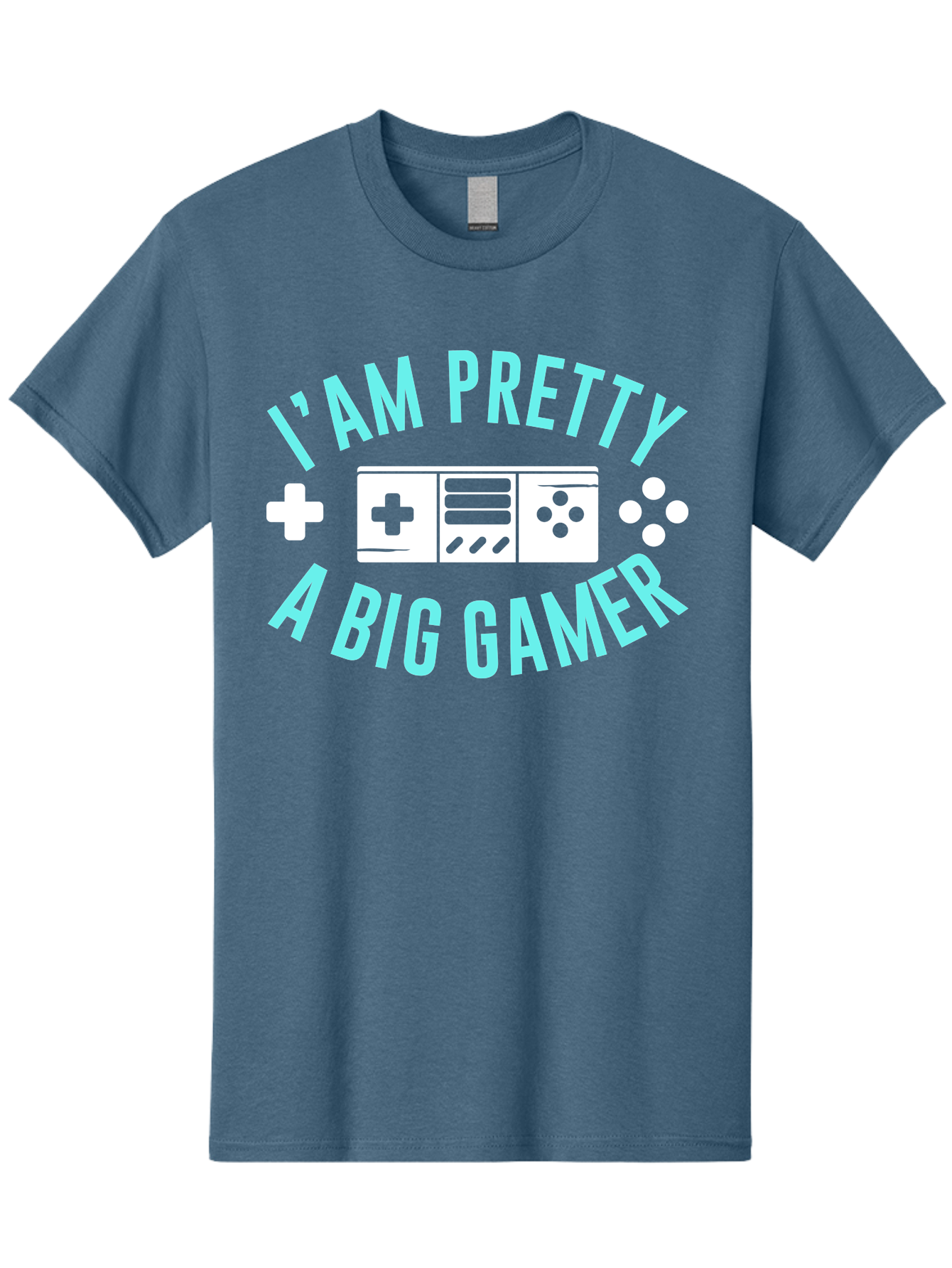 I-Am-Pretty-A-Big-Gamer Men'S Graphic Tee, 100% Cotton, Comfortable Casual Summer Wear, Machine Washable, Gaming Graphic, Gamer Quote, Game Console Icon, I Am Pretty Big Gamer, Positive Affirmation, Gaming Culture, Fun Design, - Aaa642 3