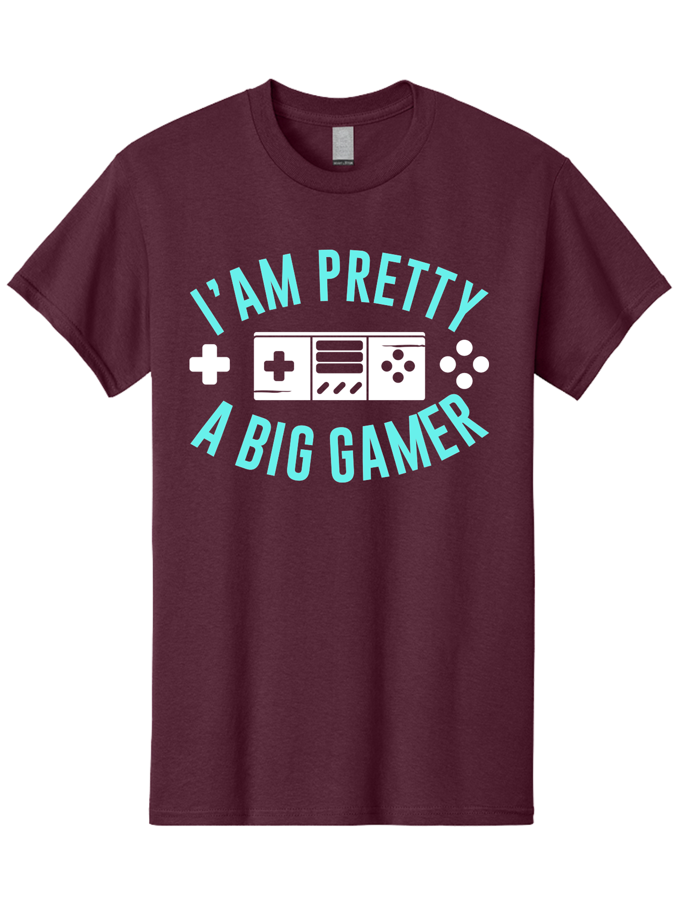 I-Am-Pretty-A-Big-Gamer Men'S Graphic Tee, 100% Cotton, Comfortable Casual Summer Wear, Machine Washable, Gaming Graphic, Gamer Quote, Game Console Icon, I Am Pretty Big Gamer, Positive Affirmation, Gaming Culture, Fun Design, - Aaa642 21