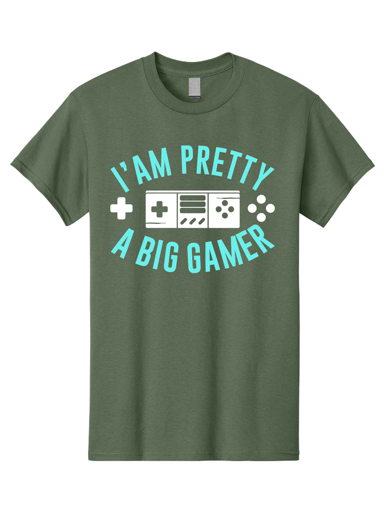 I-Am-Pretty-A-Big-Gamer Men'S Graphic Tee, 100% Cotton, Comfortable Casual Summer Wear, Machine Washable, Gaming Graphic, Gamer Quote, Game Console Icon, I Am Pretty Big Gamer, Positive Affirmation, Gaming Culture, Fun Design, - Aaa642 5