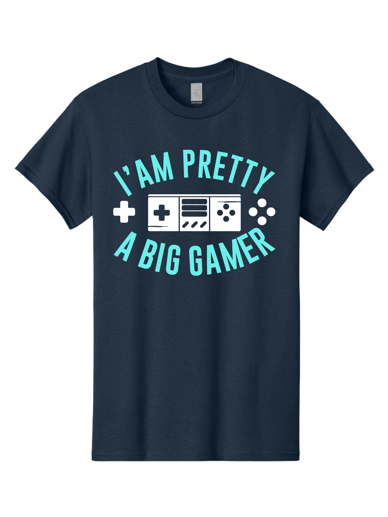 I-Am-Pretty-A-Big-Gamer Men'S Graphic Tee, 100% Cotton, Comfortable Casual Summer Wear, Machine Washable, Gaming Graphic, Gamer Quote, Game Console Icon, I Am Pretty Big Gamer, Positive Affirmation, Gaming Culture, Fun Design, - Aaa642 19