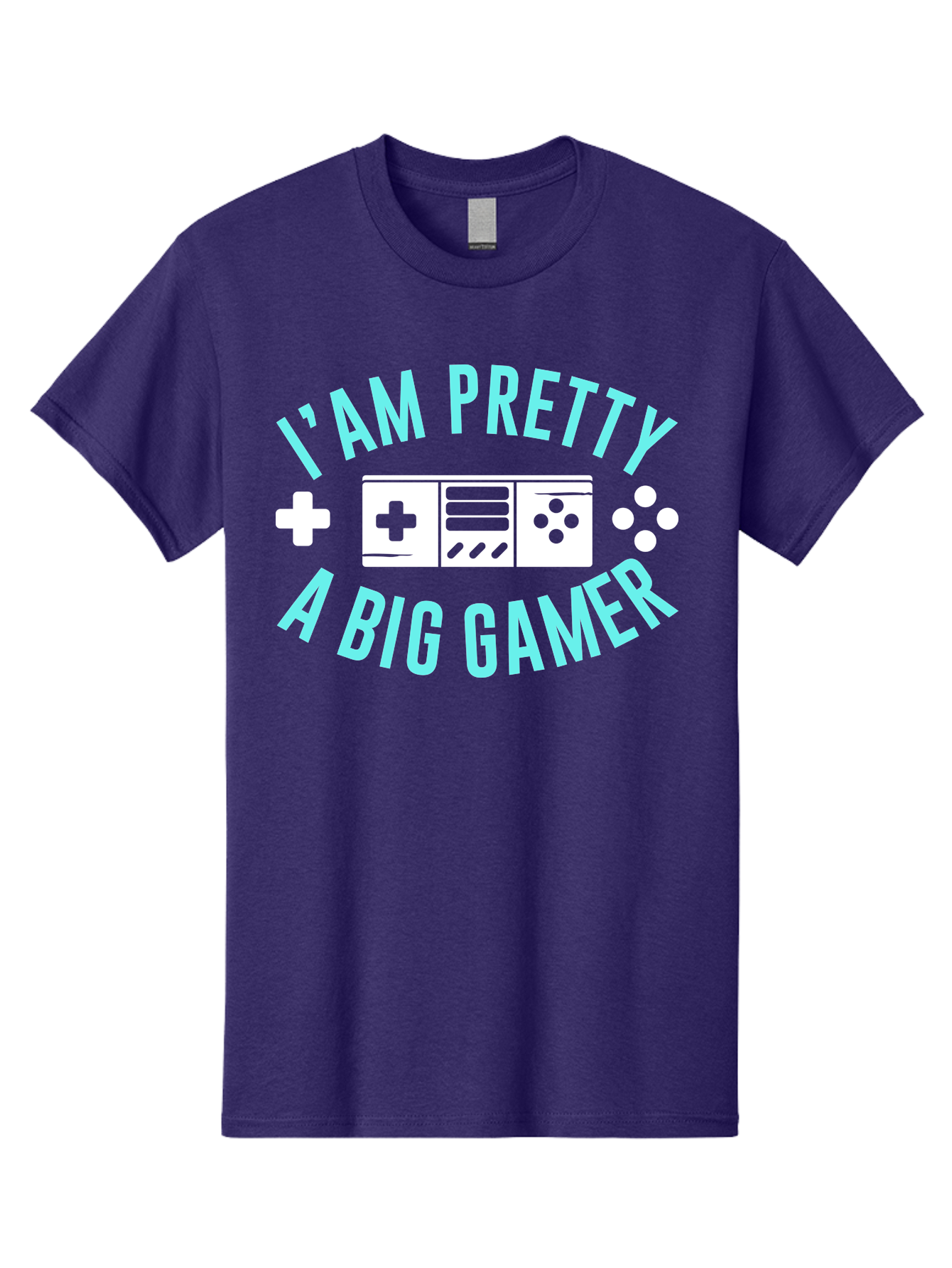 I-Am-Pretty-A-Big-Gamer Men'S Graphic Tee, 100% Cotton, Comfortable Casual Summer Wear, Machine Washable, Gaming Graphic, Gamer Quote, Game Console Icon, I Am Pretty Big Gamer, Positive Affirmation, Gaming Culture, Fun Design, - Aaa642 13