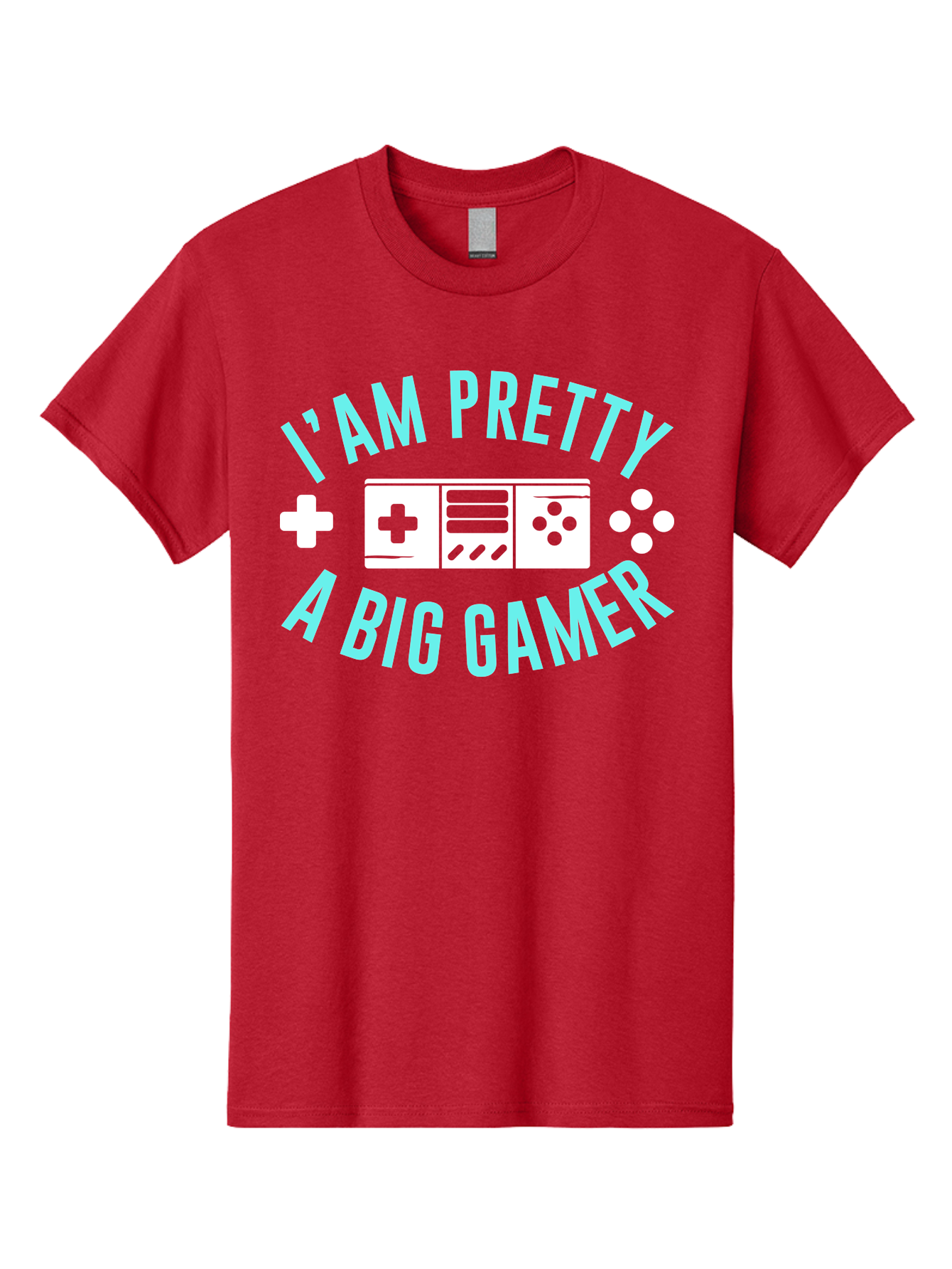 I-Am-Pretty-A-Big-Gamer Men'S Graphic Tee, 100% Cotton, Comfortable Casual Summer Wear, Machine Washable, Gaming Graphic, Gamer Quote, Game Console Icon, I Am Pretty Big Gamer, Positive Affirmation, Gaming Culture, Fun Design, - Aaa642 17