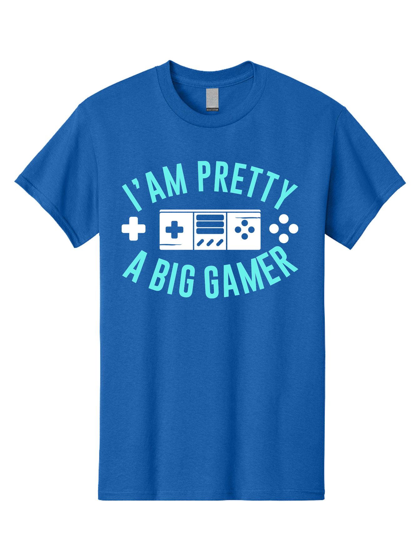 I-Am-Pretty-A-Big-Gamer Men'S Graphic Tee, 100% Cotton, Comfortable Casual Summer Wear, Machine Washable, Gaming Graphic, Gamer Quote, Game Console Icon, I Am Pretty Big Gamer, Positive Affirmation, Gaming Culture, Fun Design, - Aaa642 7