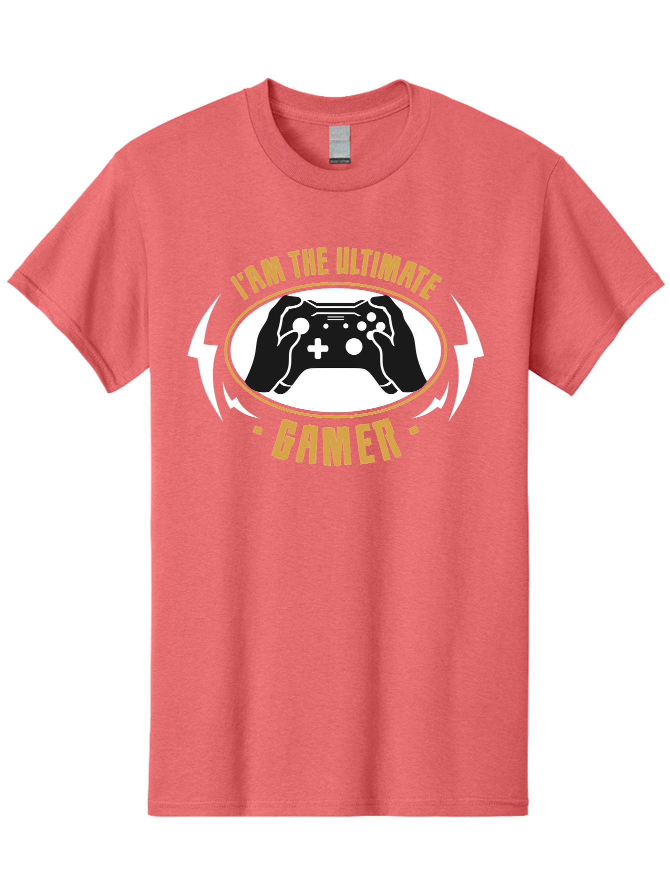 I-Am-The-Ultimate-Gamer Men'S Graphic Tee, 100% Cotton, Comfortable Casual Summer Wear, Machine Washable, Gaming Controller, Gamer Lifestyle, Video Game Culture, Gaming Community, Ultimate Gamer, Gaming Graphics, Game On - Aaa643 25