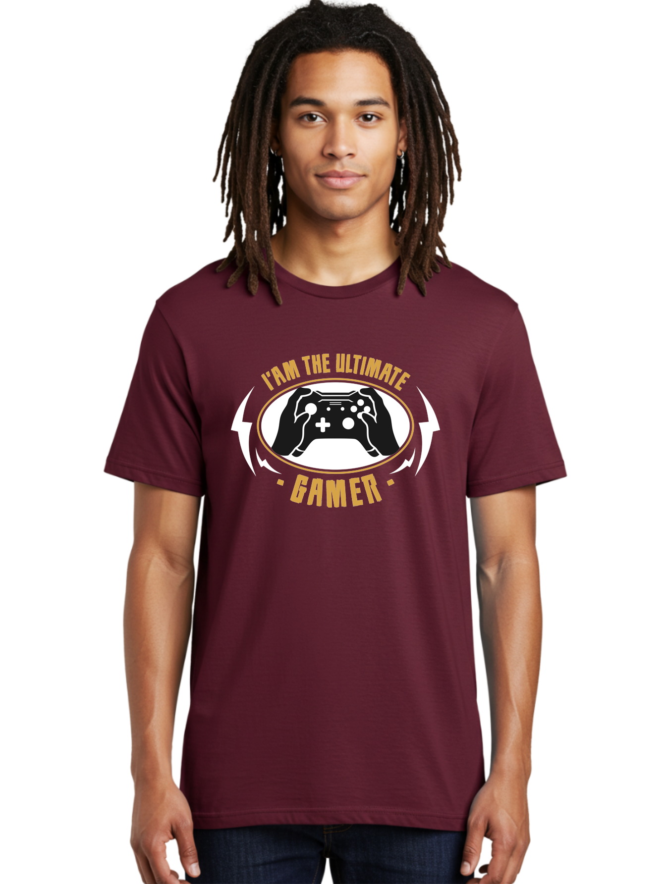 I-Am-The-Ultimate-Gamer Men'S Graphic Tee, 100% Cotton, Comfortable Casual Summer Wear, Machine Washable, Gaming Controller, Gamer Lifestyle, Video Game Culture, Gaming Community, Ultimate Gamer, Gaming Graphics, Game On - Aaa643 18