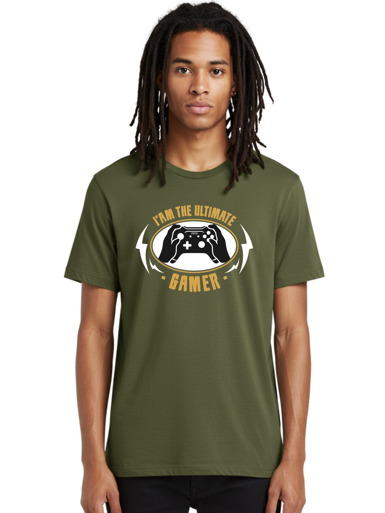 I-Am-The-Ultimate-Gamer Men'S Graphic Tee, 100% Cotton, Comfortable Casual Summer Wear, Machine Washable, Gaming Controller, Gamer Lifestyle, Video Game Culture, Gaming Community, Ultimate Gamer, Gaming Graphics, Game On - Aaa643 6