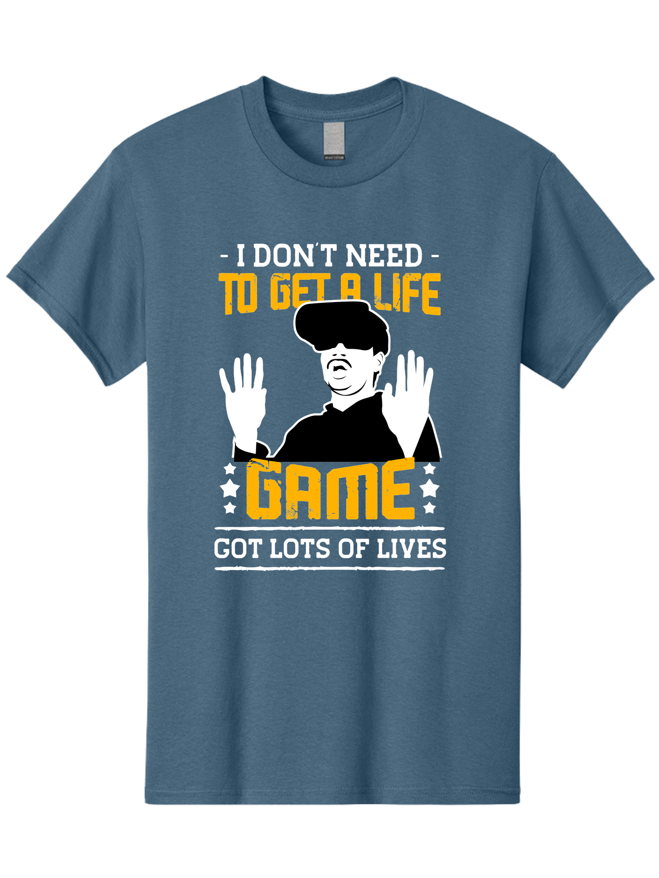 I-Don-T-Need-To-Get-A-Life-Game Men'S Graphic Tee, 100% Cotton, Comfortable Casual Summer Wear, Machine Washable, Gaming Humor, Video Game Quote, Gamer Lifestyle, Multiple Lives, Playful Graphics, Gaming Culture, Retro Gaming Style - Aaa645 11
