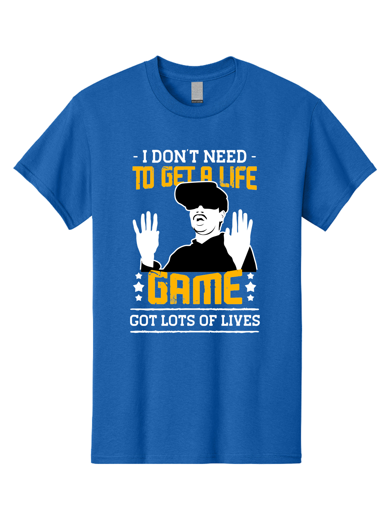 I-Don-T-Need-To-Get-A-Life-Game Men'S Graphic Tee, 100% Cotton, Comfortable Casual Summer Wear, Machine Washable, Gaming Humor, Video Game Quote, Gamer Lifestyle, Multiple Lives, Playful Graphics, Gaming Culture, Retro Gaming Style - Aaa645 27