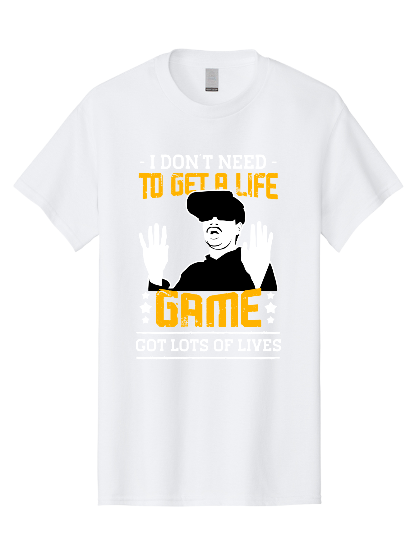 I-Don-T-Need-To-Get-A-Life-Game Men'S Graphic Tee, 100% Cotton, Comfortable Casual Summer Wear, Machine Washable, Gaming Humor, Video Game Quote, Gamer Lifestyle, Multiple Lives, Playful Graphics, Gaming Culture, Retro Gaming Style - Aaa645 29