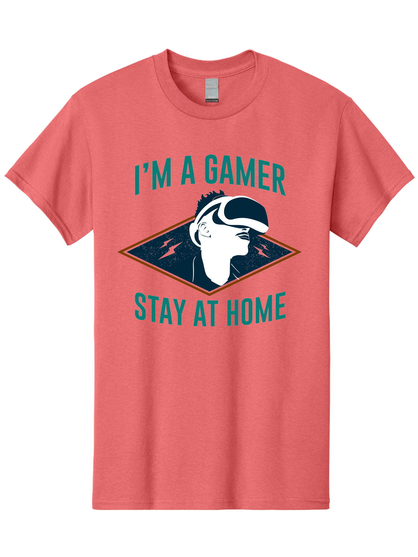 I-M-A-Gamer-Stay-At-Home Men'S Graphic Tee, 100% Cotton, Comfortable Casual Summer Wear, Machine Washable, Gamer, Vr Headset, Stay At Home, Gaming Culture, Online Gaming, Virtual Reality Experience, Gaming Lifestyle, Tech Enthusiast - Aaa646 25