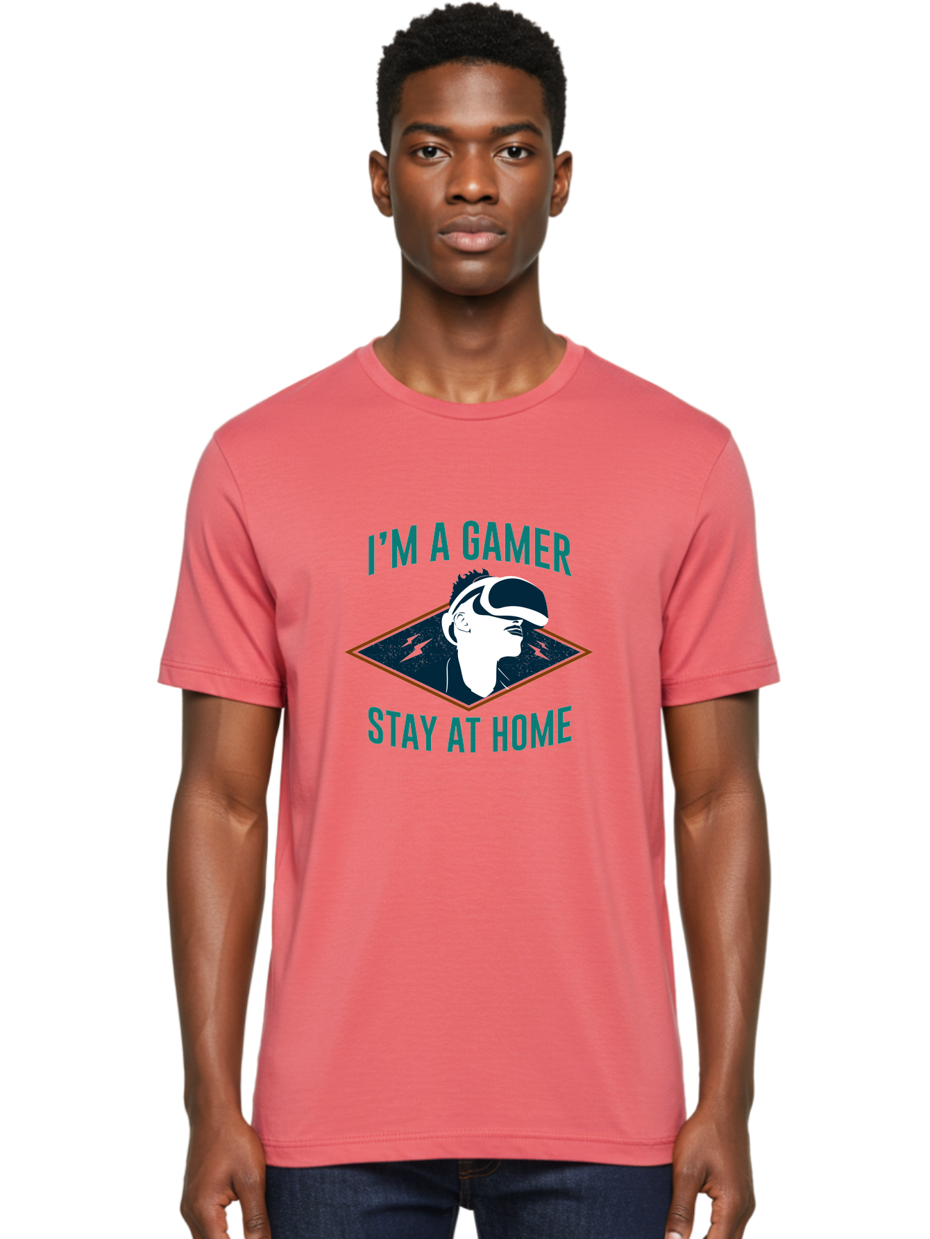 I-M-A-Gamer-Stay-At-Home Men'S Graphic Tee, 100% Cotton, Comfortable Casual Summer Wear, Machine Washable, Gamer, Vr Headset, Stay At Home, Gaming Culture, Online Gaming, Virtual Reality Experience, Gaming Lifestyle, Tech Enthusiast - Aaa646 26