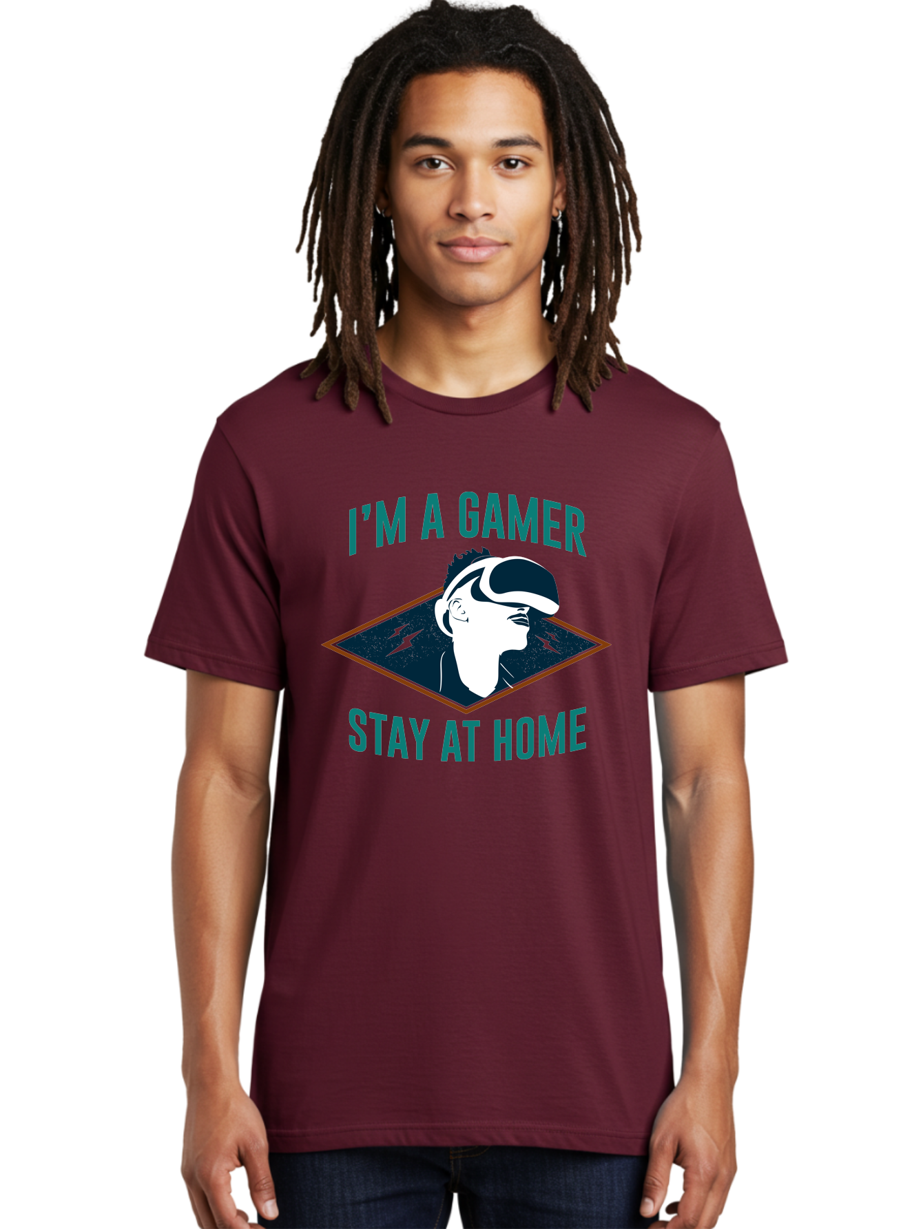 I-M-A-Gamer-Stay-At-Home Men'S Graphic Tee, 100% Cotton, Comfortable Casual Summer Wear, Machine Washable, Gamer, Vr Headset, Stay At Home, Gaming Culture, Online Gaming, Virtual Reality Experience, Gaming Lifestyle, Tech Enthusiast - Aaa646 8