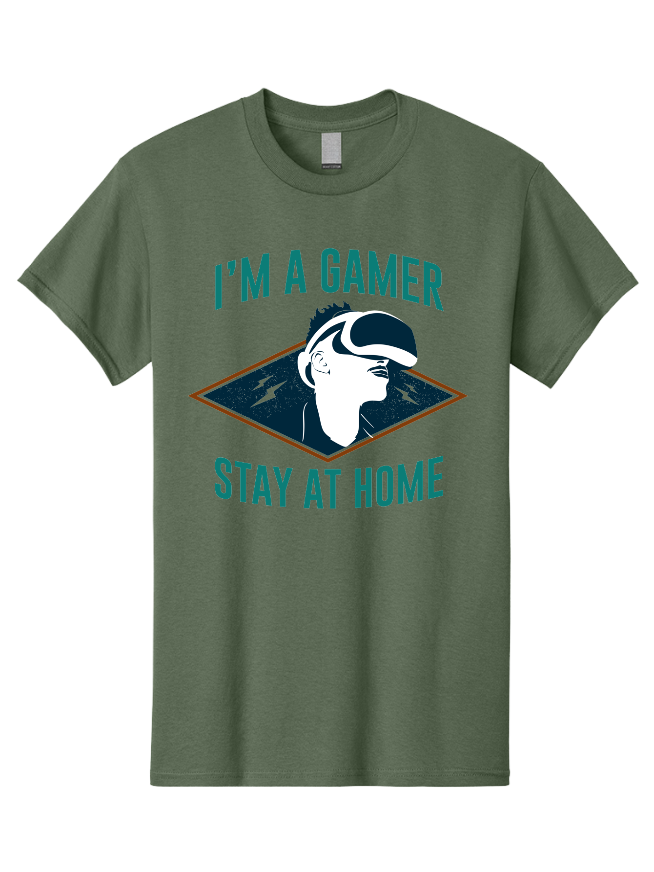 I-M-A-Gamer-Stay-At-Home Men'S Graphic Tee, 100% Cotton, Comfortable Casual Summer Wear, Machine Washable, Gamer, Vr Headset, Stay At Home, Gaming Culture, Online Gaming, Virtual Reality Experience, Gaming Lifestyle, Tech Enthusiast - Aaa646 5