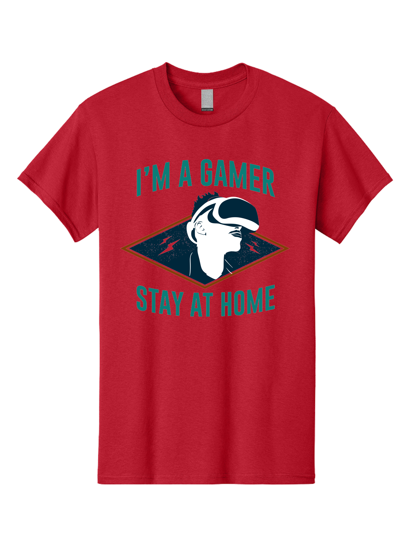 I-M-A-Gamer-Stay-At-Home Men'S Graphic Tee, 100% Cotton, Comfortable Casual Summer Wear, Machine Washable, Gamer, Vr Headset, Stay At Home, Gaming Culture, Online Gaming, Virtual Reality Experience, Gaming Lifestyle, Tech Enthusiast - Aaa646 21