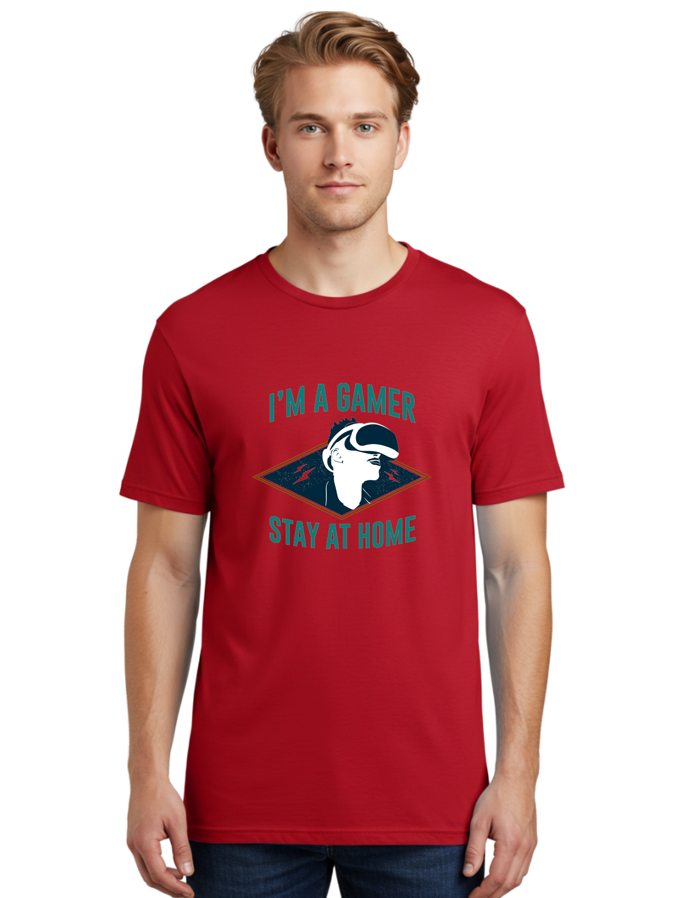 I-M-A-Gamer-Stay-At-Home Men'S Graphic Tee, 100% Cotton, Comfortable Casual Summer Wear, Machine Washable, Gamer, Vr Headset, Stay At Home, Gaming Culture, Online Gaming, Virtual Reality Experience, Gaming Lifestyle, Tech Enthusiast - Aaa646 22