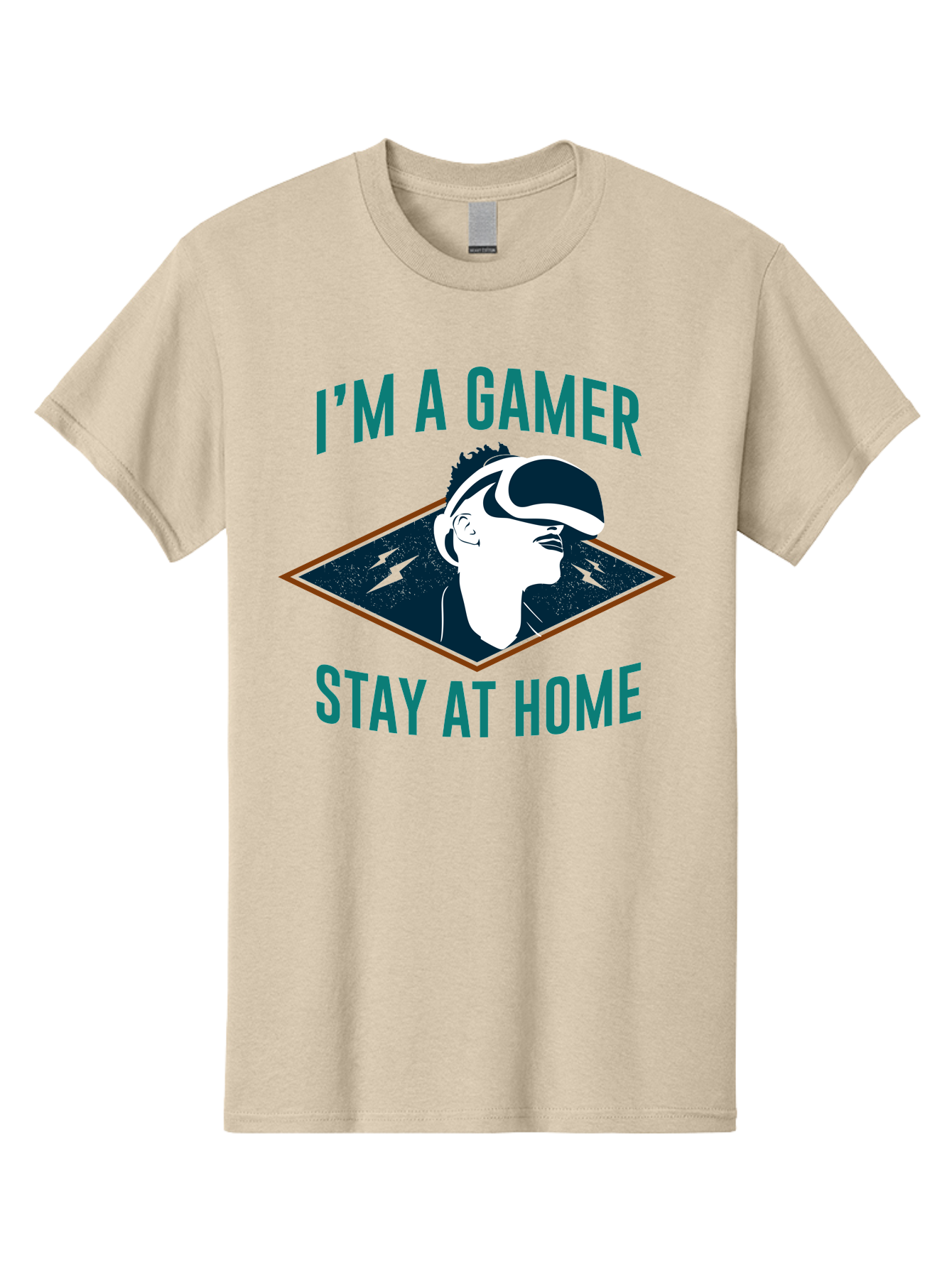 I-M-A-Gamer-Stay-At-Home Men'S Graphic Tee, 100% Cotton, Comfortable Casual Summer Wear, Machine Washable, Gamer, Vr Headset, Stay At Home, Gaming Culture, Online Gaming, Virtual Reality Experience, Gaming Lifestyle, Tech Enthusiast - Aaa646 3