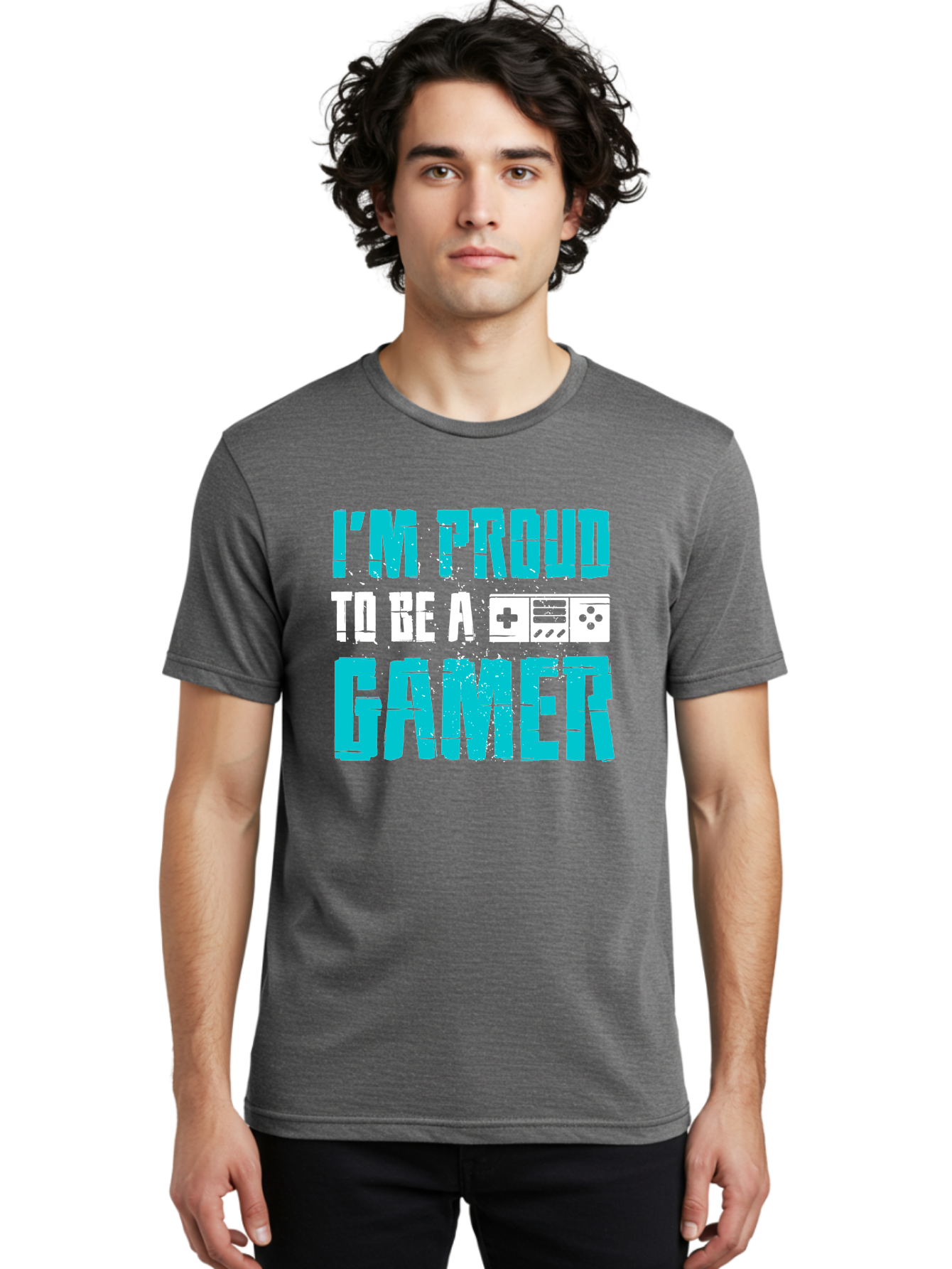 I-M-Proud-To-Be-A-Gamer Men'S Graphic Tee, 100% Cotton, Comfortable Casual Summer Wear, Machine Washable, Gaming Culture, Gamer Pride, Video Games, Gaming Community, Gamer Identity, Positive Affirmation, Game On - Aaa647 20