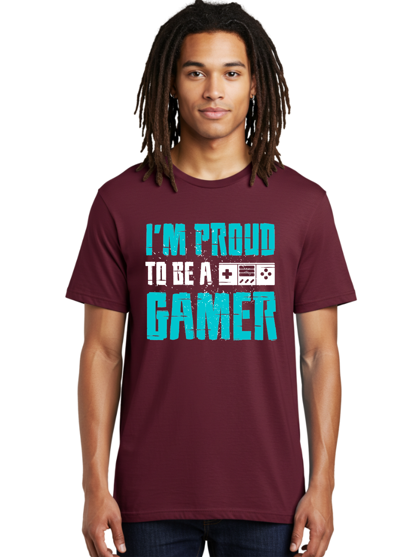 I-M-Proud-To-Be-A-Gamer Men'S Graphic Tee, 100% Cotton, Comfortable Casual Summer Wear, Machine Washable, Gaming Culture, Gamer Pride, Video Games, Gaming Community, Gamer Identity, Positive Affirmation, Game On - Aaa647 30