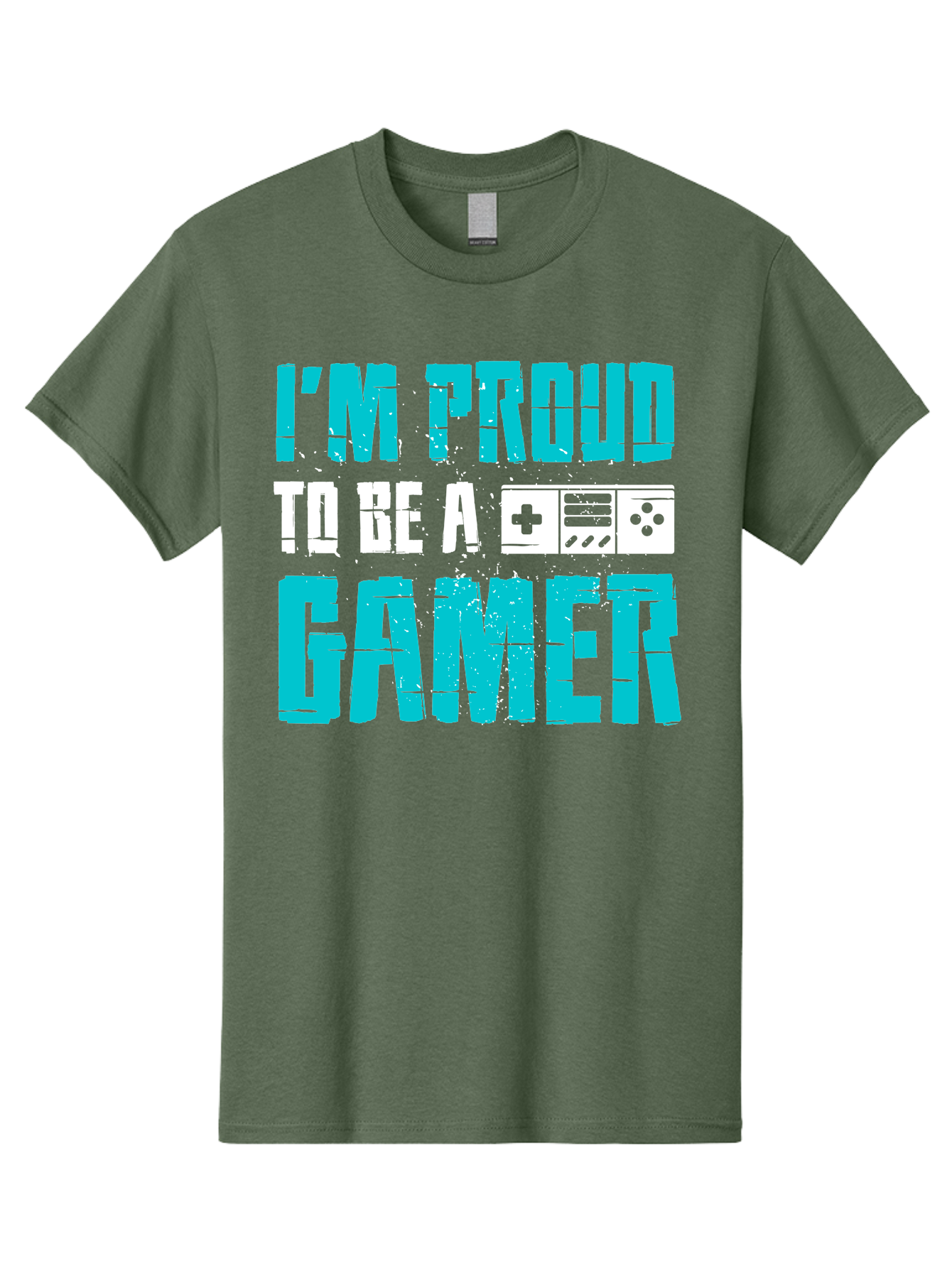 I-M-Proud-To-Be-A-Gamer Men'S Graphic Tee, 100% Cotton, Comfortable Casual Summer Wear, Machine Washable, Gaming Culture, Gamer Pride, Video Games, Gaming Community, Gamer Identity, Positive Affirmation, Game On - Aaa647 1