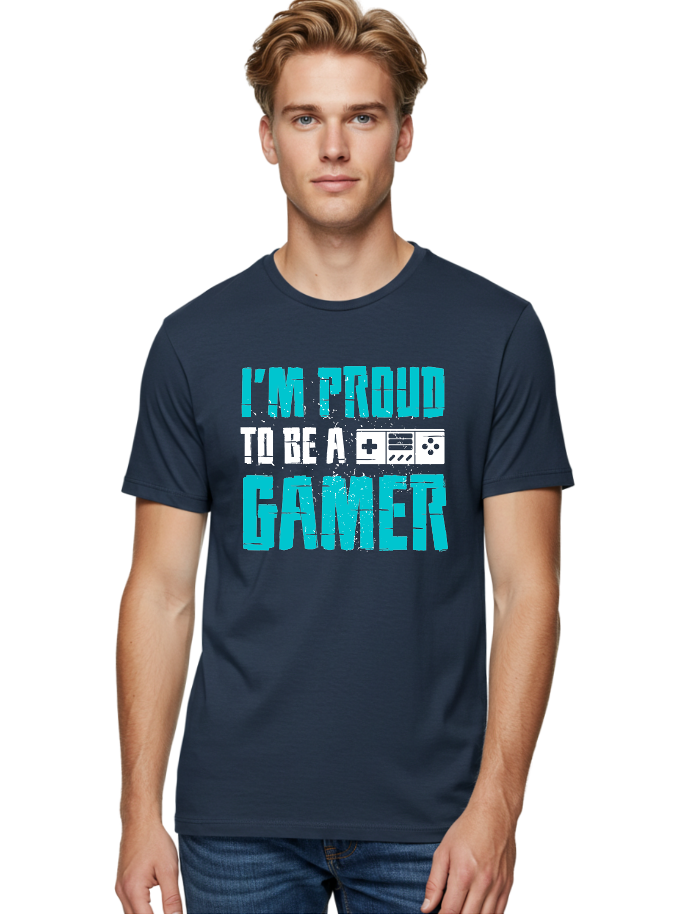 I-M-Proud-To-Be-A-Gamer Men'S Graphic Tee, 100% Cotton, Comfortable Casual Summer Wear, Machine Washable, Gaming Culture, Gamer Pride, Video Games, Gaming Community, Gamer Identity, Positive Affirmation, Game On - Aaa647 10
