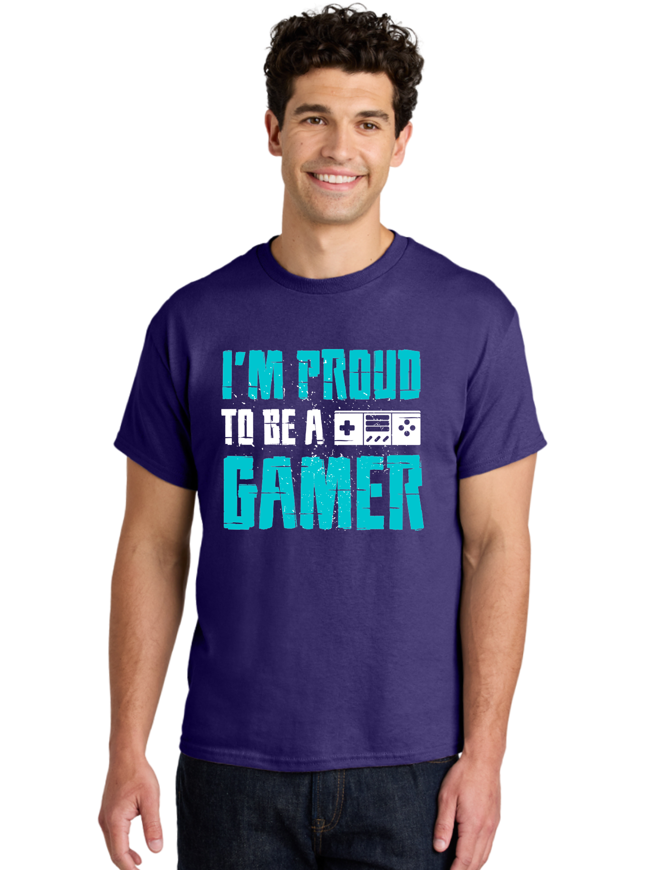I-M-Proud-To-Be-A-Gamer Men'S Graphic Tee, 100% Cotton, Comfortable Casual Summer Wear, Machine Washable, Gaming Culture, Gamer Pride, Video Games, Gaming Community, Gamer Identity, Positive Affirmation, Game On - Aaa647 28