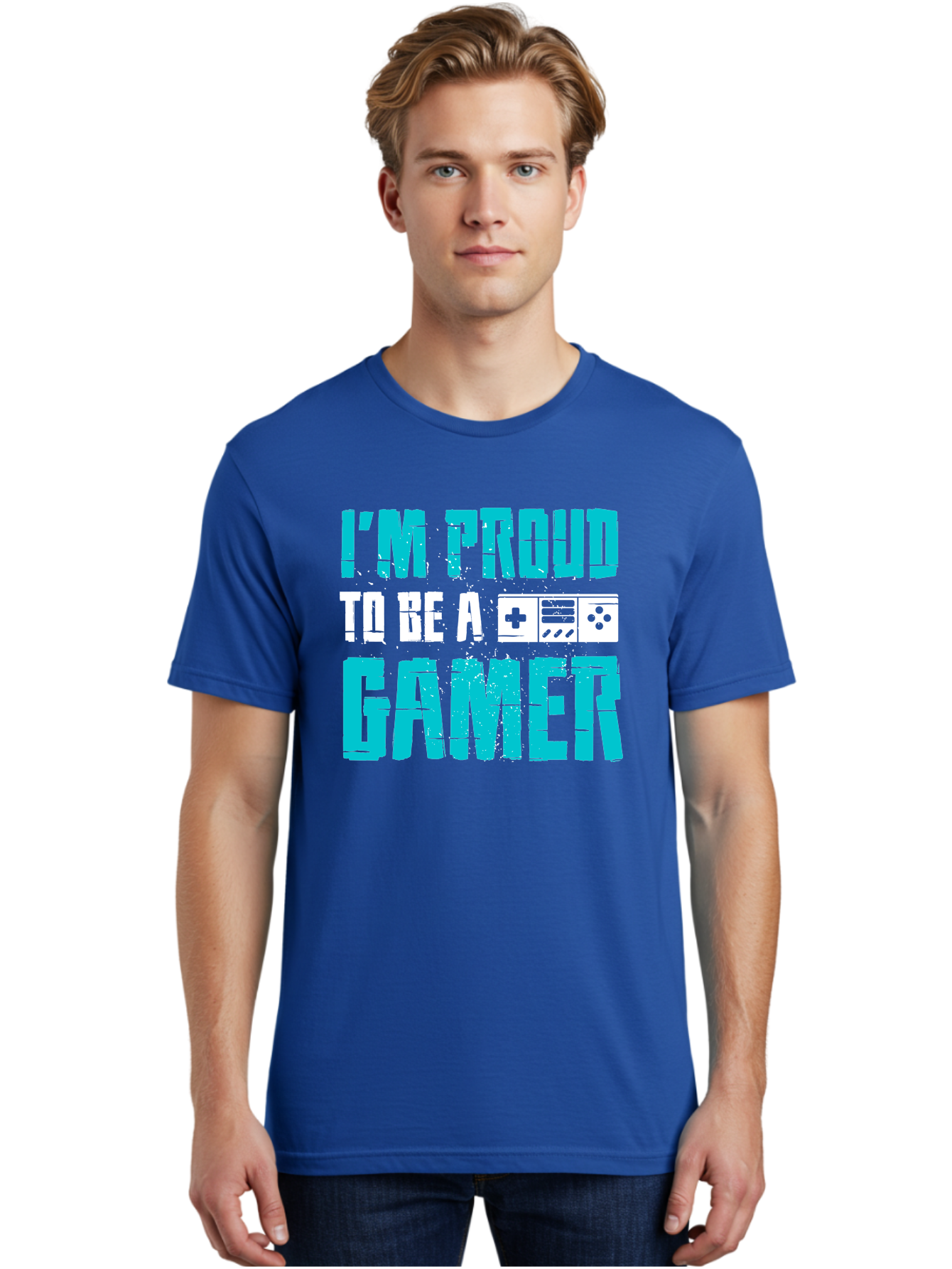I-M-Proud-To-Be-A-Gamer Men'S Graphic Tee, 100% Cotton, Comfortable Casual Summer Wear, Machine Washable, Gaming Culture, Gamer Pride, Video Games, Gaming Community, Gamer Identity, Positive Affirmation, Game On - Aaa647 16