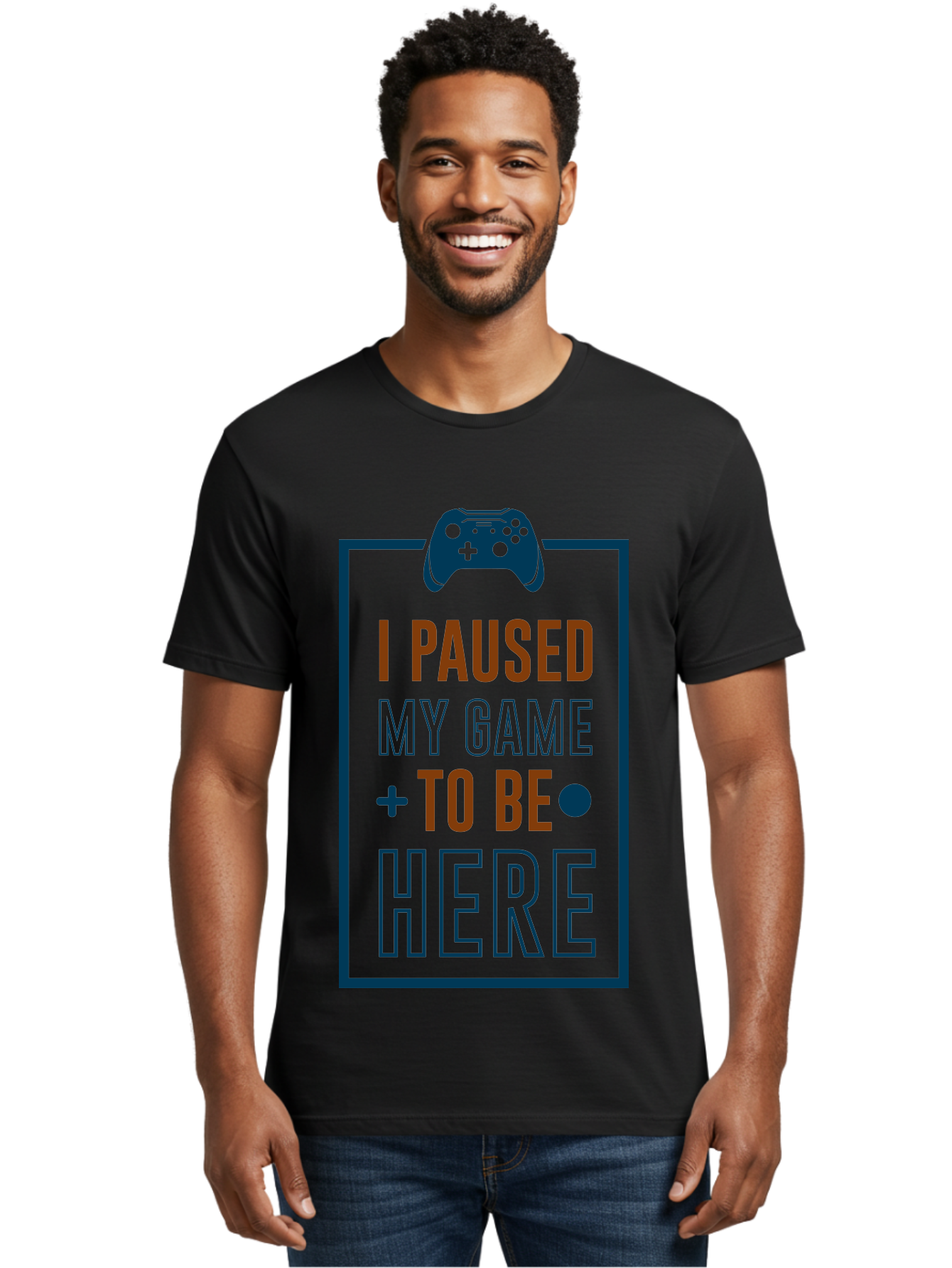 I-Paused-My-Game Men'S Graphic Tee, 100% Cotton, Comfortable Casual Summer Wear, Machine Washable, Gaming Quote, Paused Game, Funny Saying, Gamer Humor, Video Game Quote, Humorous Quote - Aaa648 24