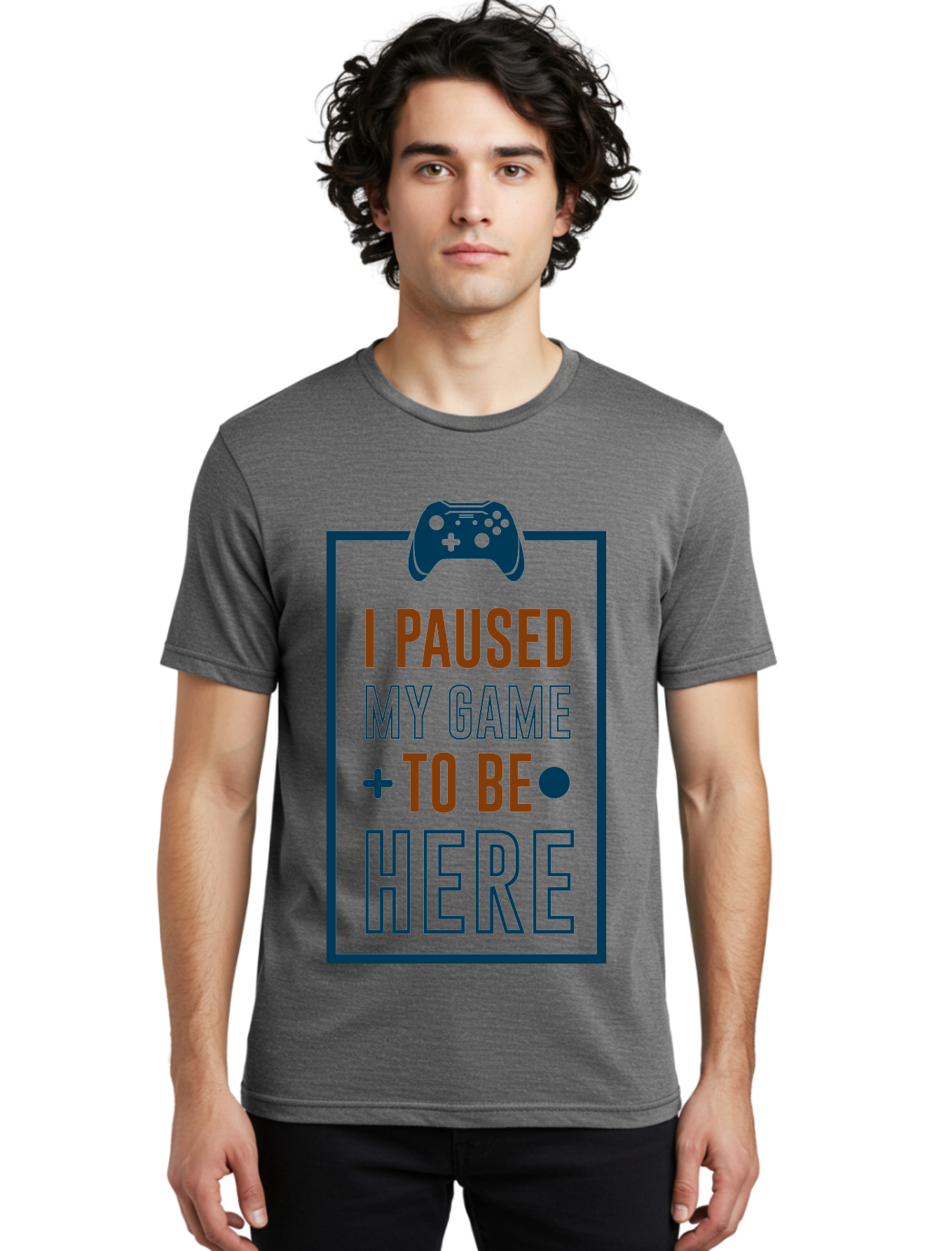 I-Paused-My-Game Men'S Graphic Tee, 100% Cotton, Comfortable Casual Summer Wear, Machine Washable, Gaming Quote, Paused Game, Funny Saying, Gamer Humor, Video Game Quote, Humorous Quote - Aaa648 30