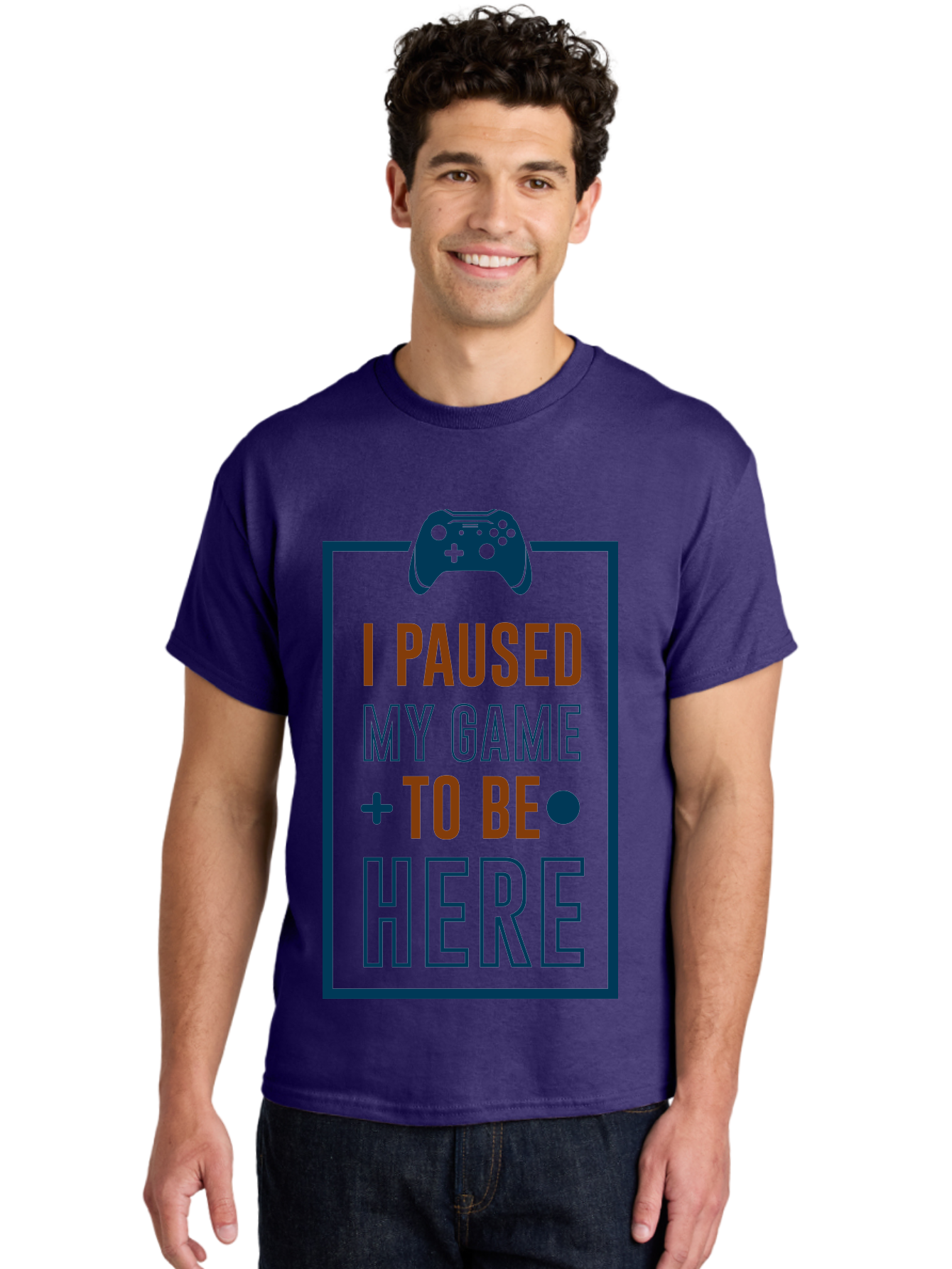I-Paused-My-Game Men'S Graphic Tee, 100% Cotton, Comfortable Casual Summer Wear, Machine Washable, Gaming Quote, Paused Game, Funny Saying, Gamer Humor, Video Game Quote, Humorous Quote - Aaa648 4