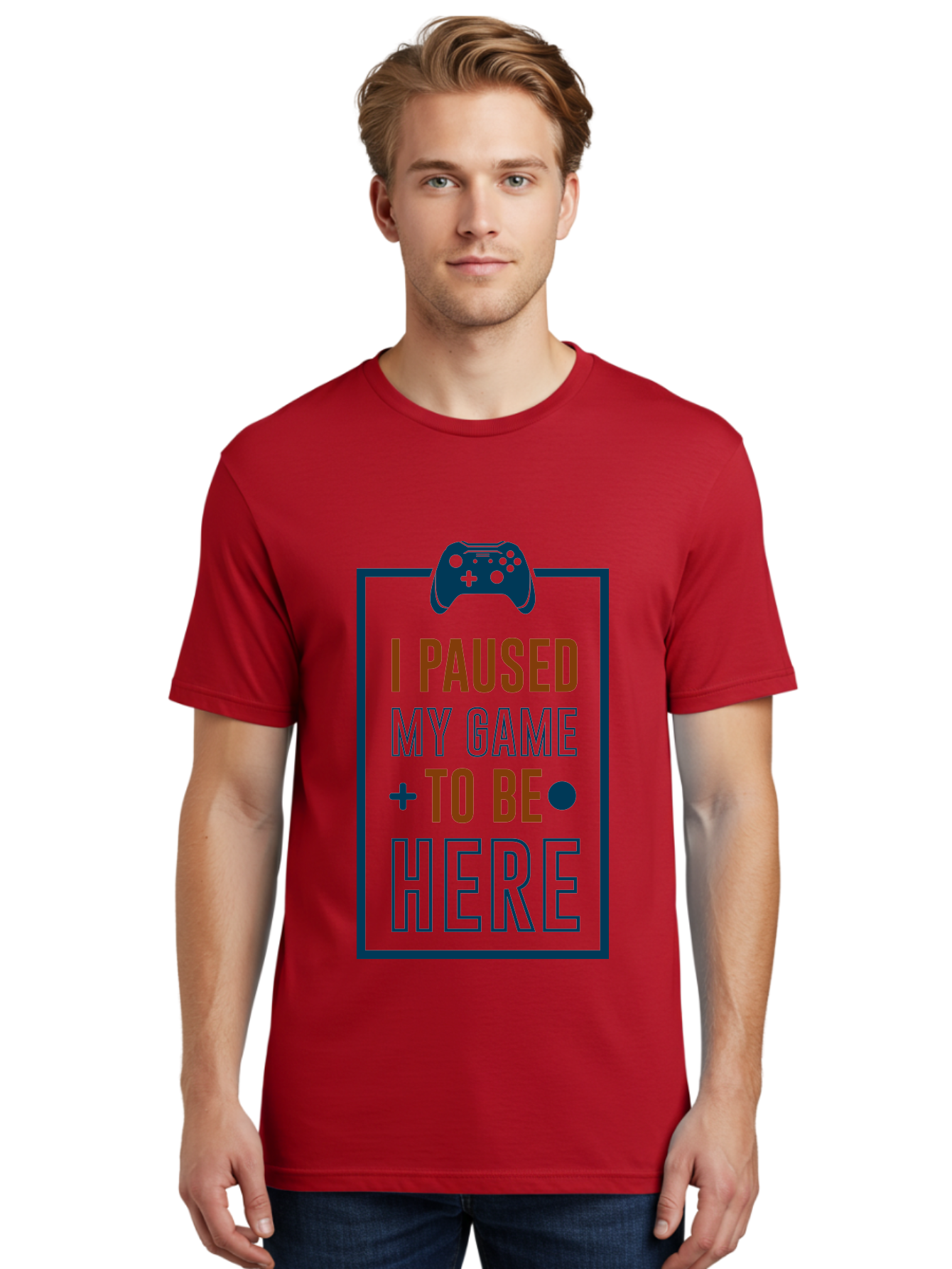 I-Paused-My-Game Men'S Graphic Tee, 100% Cotton, Comfortable Casual Summer Wear, Machine Washable, Gaming Quote, Paused Game, Funny Saying, Gamer Humor, Video Game Quote, Humorous Quote - Aaa648 12