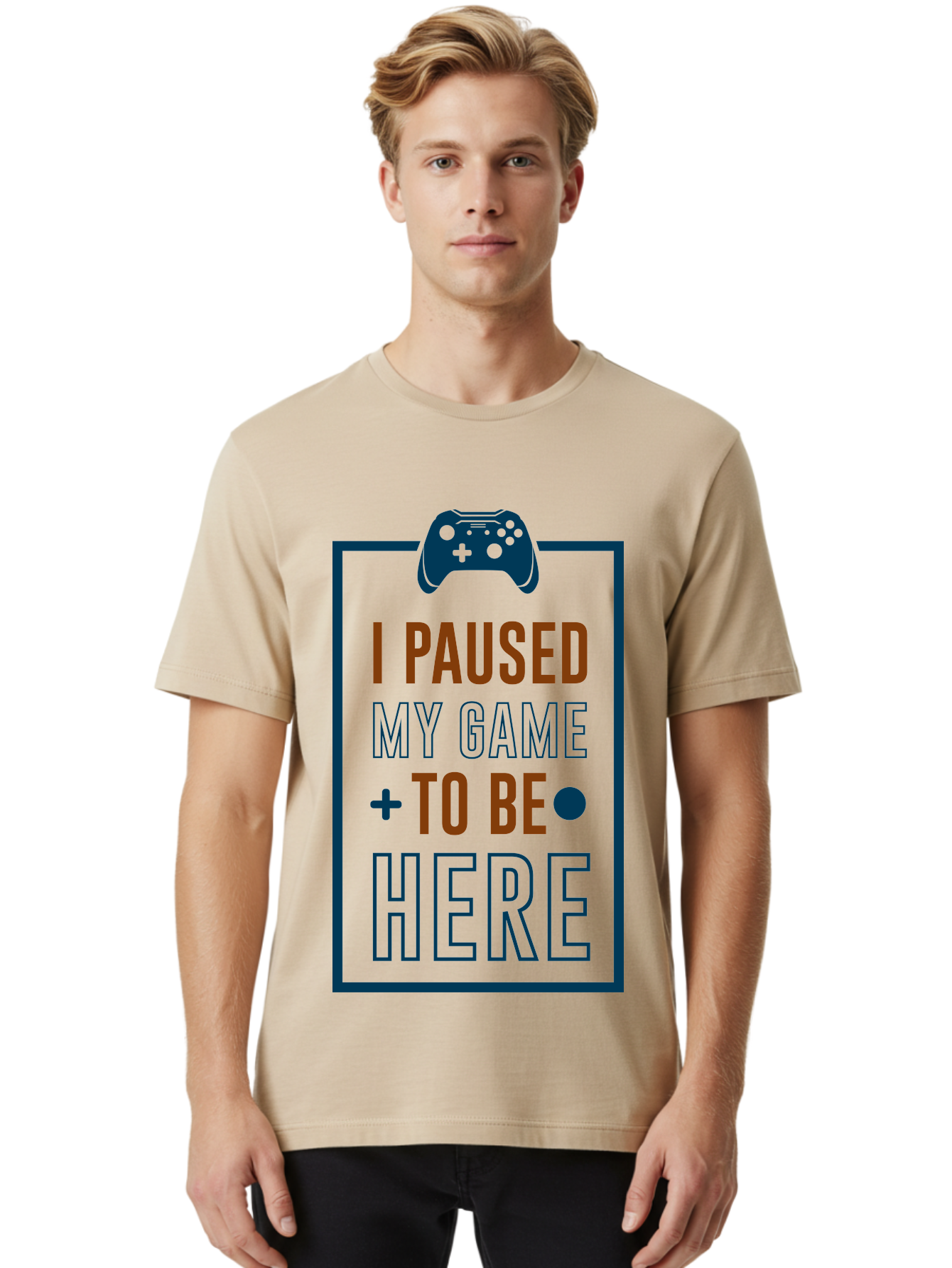 I-Paused-My-Game Men'S Graphic Tee, 100% Cotton, Comfortable Casual Summer Wear, Machine Washable, Gaming Quote, Paused Game, Funny Saying, Gamer Humor, Video Game Quote, Humorous Quote - Aaa648 20