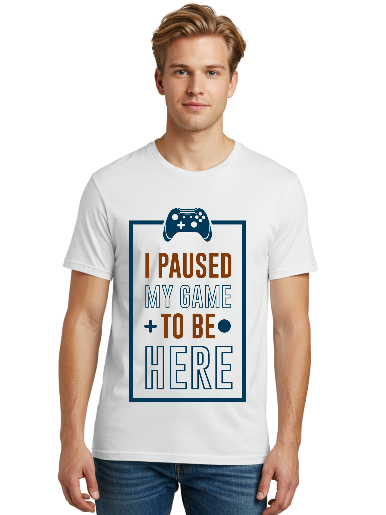 I-Paused-My-Game Men'S Graphic Tee, 100% Cotton, Comfortable Casual Summer Wear, Machine Washable, Gaming Quote, Paused Game, Funny Saying, Gamer Humor, Video Game Quote, Humorous Quote - Aaa648 8