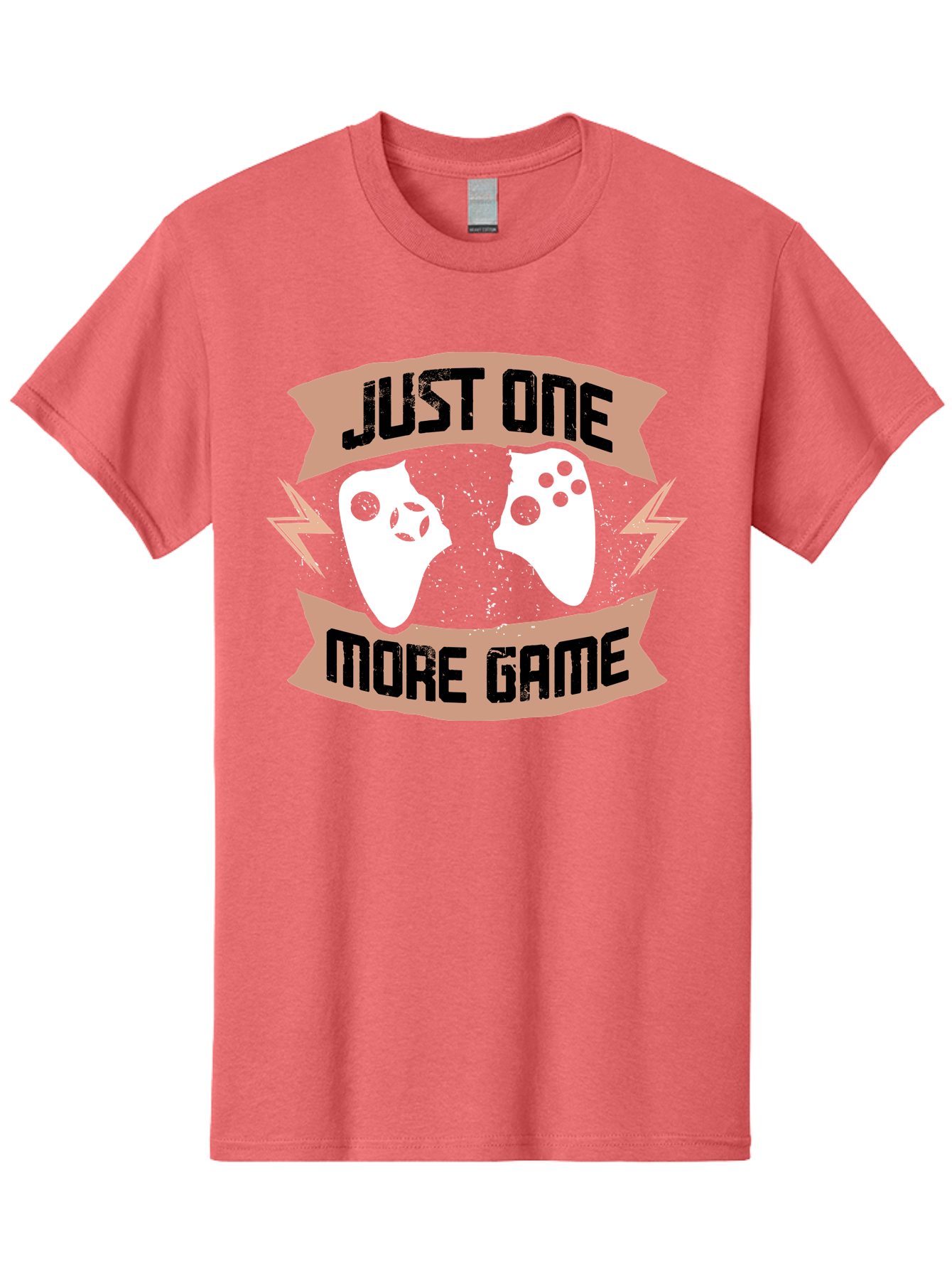 Just-One-More-Game Men'S Graphic Tee, 100% Cotton, Comfortable Casual Summer Wear, Machine Washable, Gaming Controllers, Video Game, Gaming Culture, Just One More Game, Playful Design, Gaming Quote, Retro Gaming - Aaa649 9