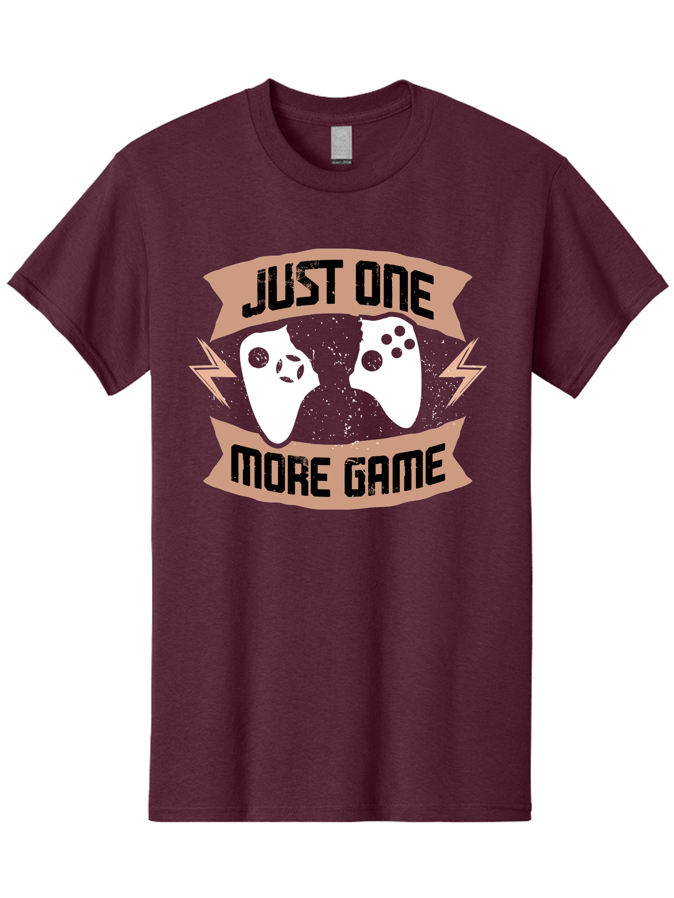 Just-One-More-Game Men'S Graphic Tee, 100% Cotton, Comfortable Casual Summer Wear, Machine Washable, Gaming Controllers, Video Game, Gaming Culture, Just One More Game, Playful Design, Gaming Quote, Retro Gaming - Aaa649 21
