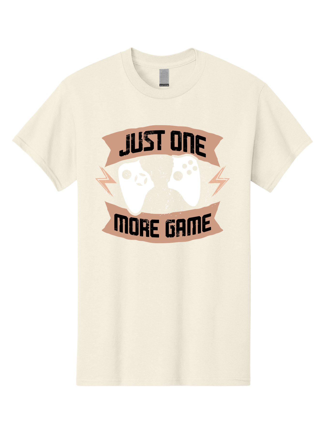 Just-One-More-Game Men'S Graphic Tee, 100% Cotton, Comfortable Casual Summer Wear, Machine Washable, Gaming Controllers, Video Game, Gaming Culture, Just One More Game, Playful Design, Gaming Quote, Retro Gaming - Aaa649 25