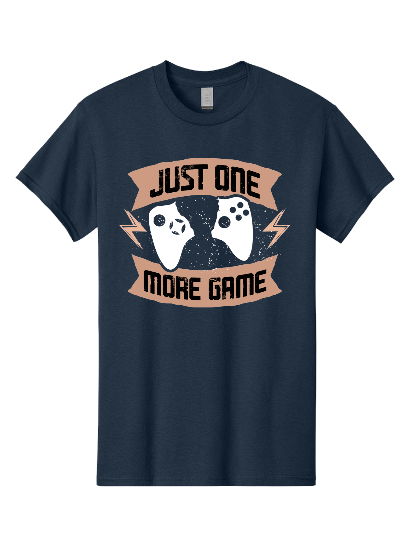 Just-One-More-Game Men'S Graphic Tee, 100% Cotton, Comfortable Casual Summer Wear, Machine Washable, Gaming Controllers, Video Game, Gaming Culture, Just One More Game, Playful Design, Gaming Quote, Retro Gaming - Aaa649 19