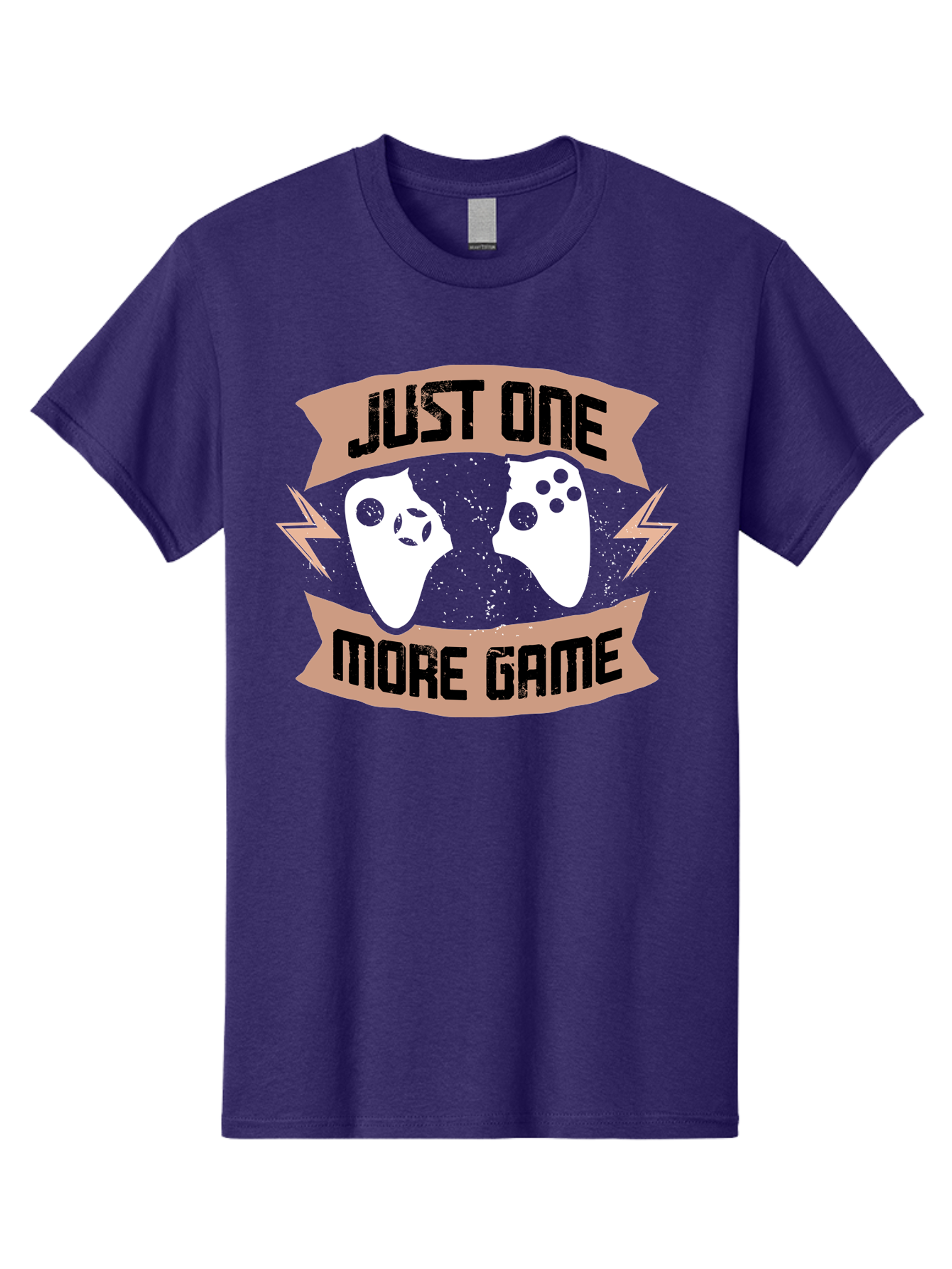 Just-One-More-Game Men'S Graphic Tee, 100% Cotton, Comfortable Casual Summer Wear, Machine Washable, Gaming Controllers, Video Game, Gaming Culture, Just One More Game, Playful Design, Gaming Quote, Retro Gaming - Aaa649 13
