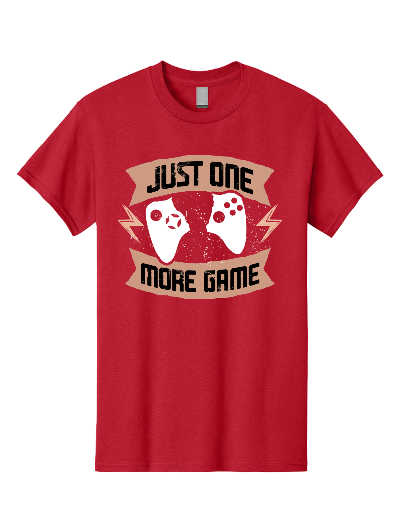 Just-One-More-Game Men'S Graphic Tee, 100% Cotton, Comfortable Casual Summer Wear, Machine Washable, Gaming Controllers, Video Game, Gaming Culture, Just One More Game, Playful Design, Gaming Quote, Retro Gaming - Aaa649 19